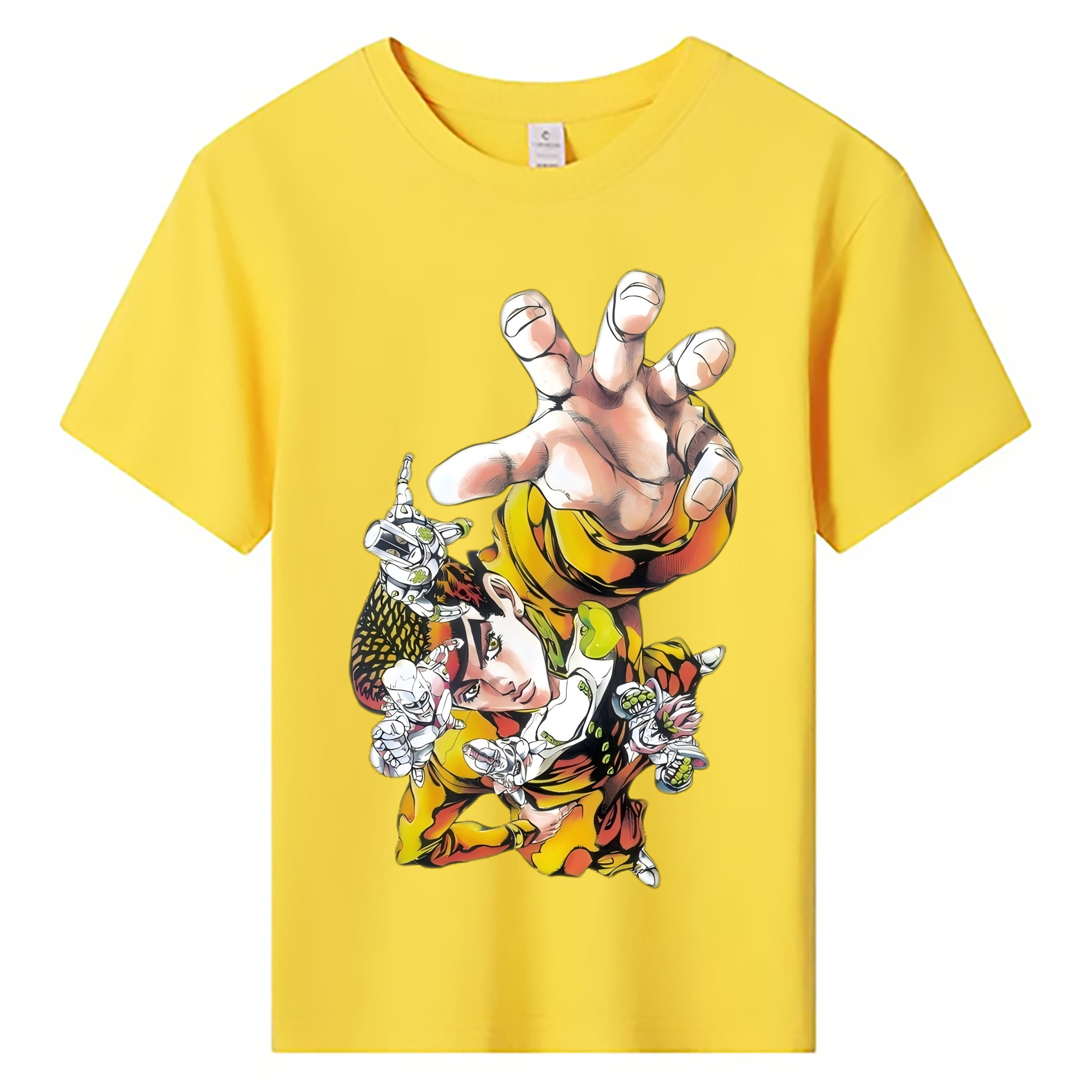 （画像用） ジョジョの奇妙な冒険 ひがしかた じょうすけ JoJo's Bizarre Adventure Higashikata Josuke 綿100％キッズTシャツ（フロントプリント）