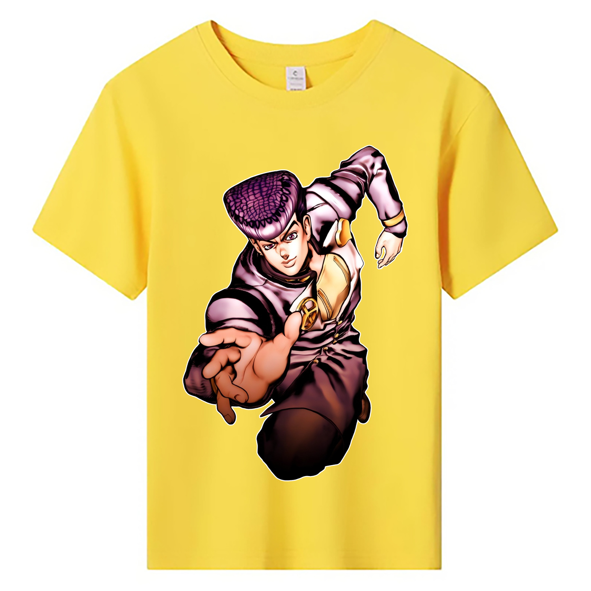 （画像用） ジョジョの奇妙な冒険 ひがしかた じょうすけ JoJo's Bizarre Adventure Higashikata Josuke 綿100％キッズTシャツ（フロントプリント）