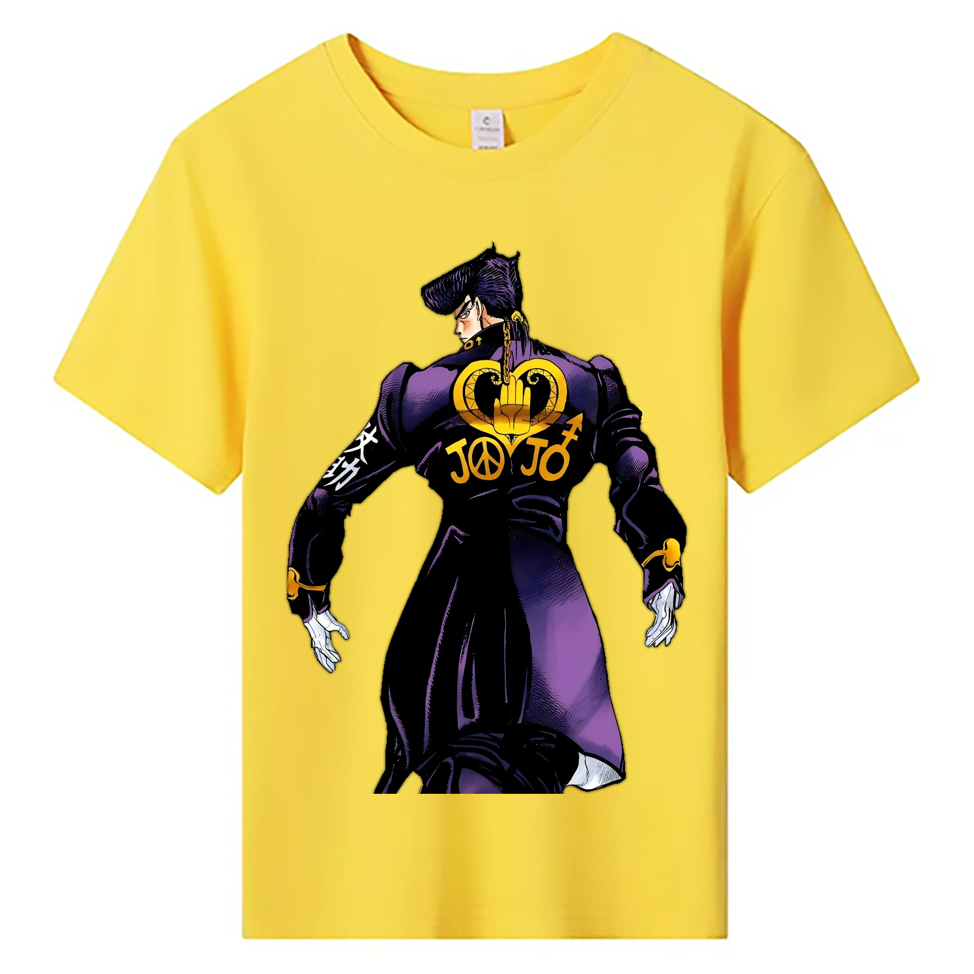 （画像用） ジョジョの奇妙な冒険 ひがしかた じょうすけ JoJo's Bizarre Adventure Higashikata Josuke 綿100％キッズTシャツ（フロントプリント）
