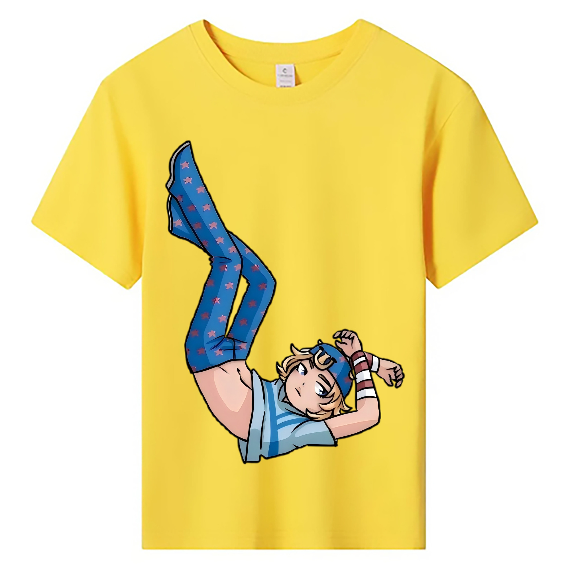 （画像用） ジョジョの奇妙な冒険 グイード?ミスタ JoJo's Bizarre Adventure Guido Mista 綿100％キッズTシャツ（フロントプリント）