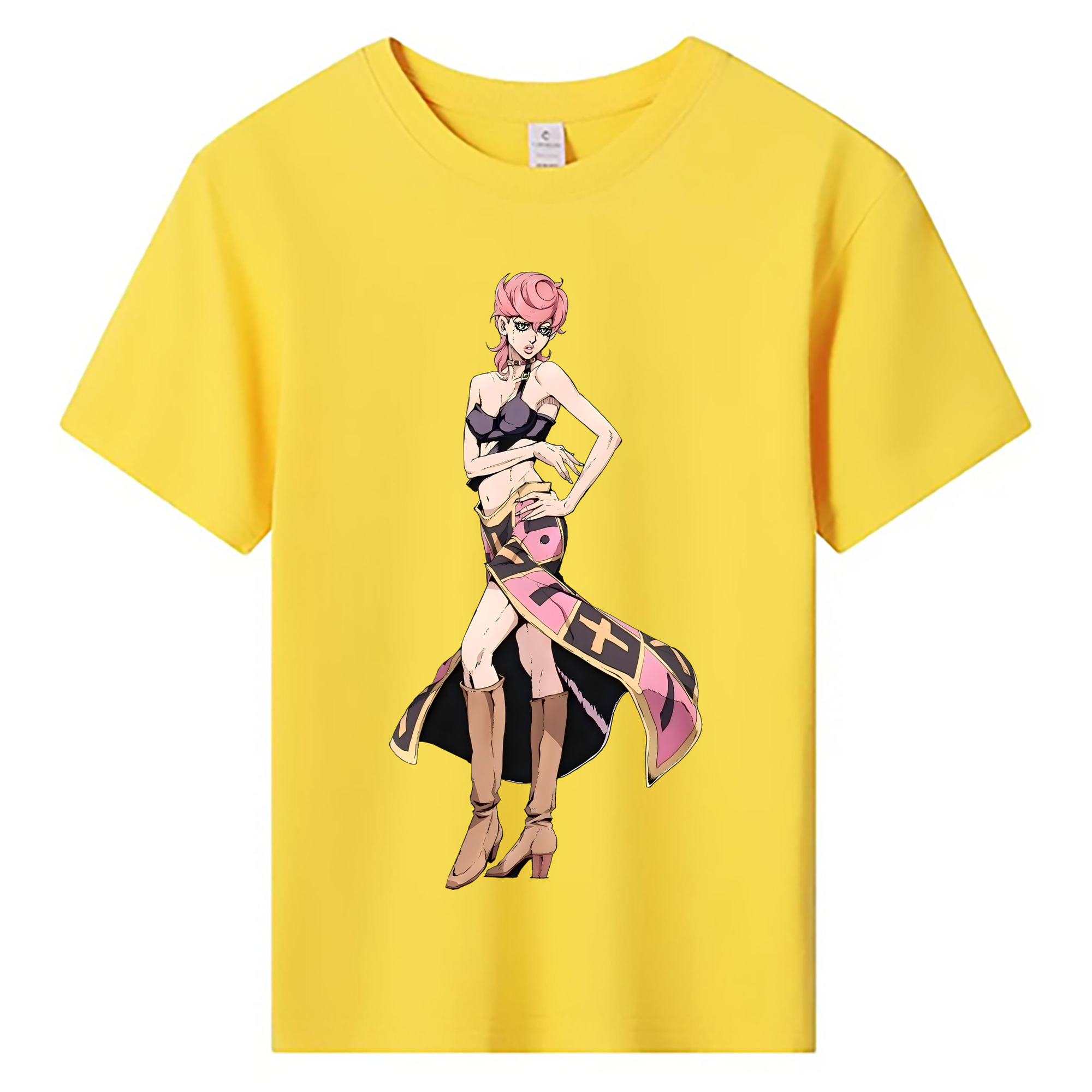 （画像用） ジョジョの奇妙な冒険 トリッシュ?ウナ JoJo's Bizarre Adventure Trish Una 綿100％キッズTシャツ（フロントプリント）