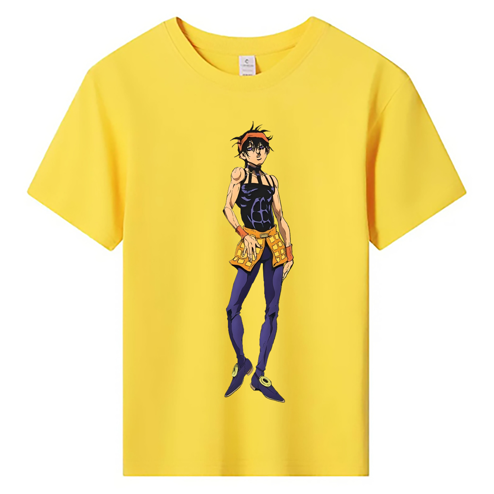 （画像用） ジョジョの奇妙な冒険 ナランチャ?ギルガ JoJo's Bizarre Adventure Narancia Ghirga 綿100％キッズTシャツ（フロントプリント）