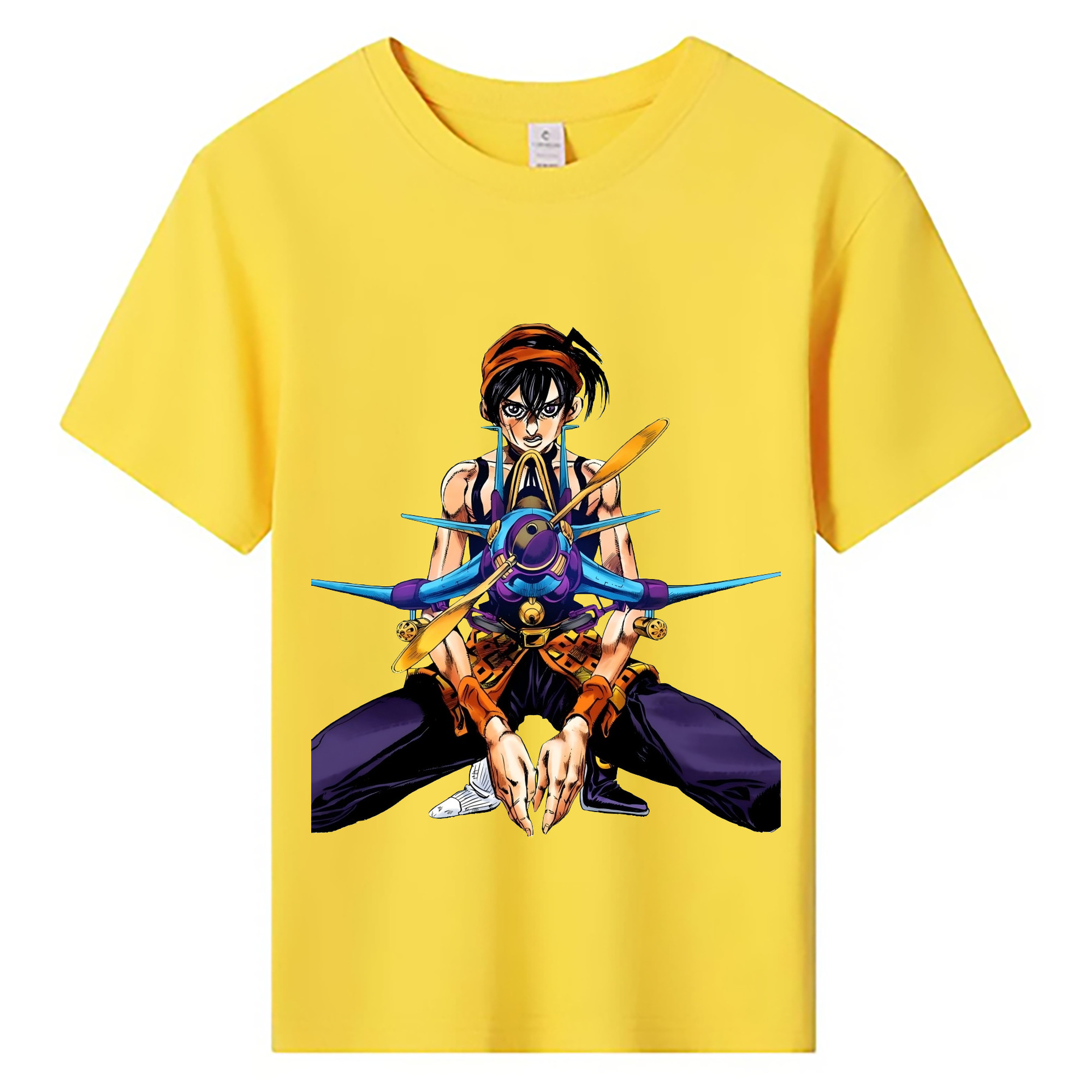 （画像用） ジョジョの奇妙な冒険 ナランチャ?ギルガ JoJo's Bizarre Adventure Narancia Ghirga 綿100％キッズTシャツ（フロントプリント）