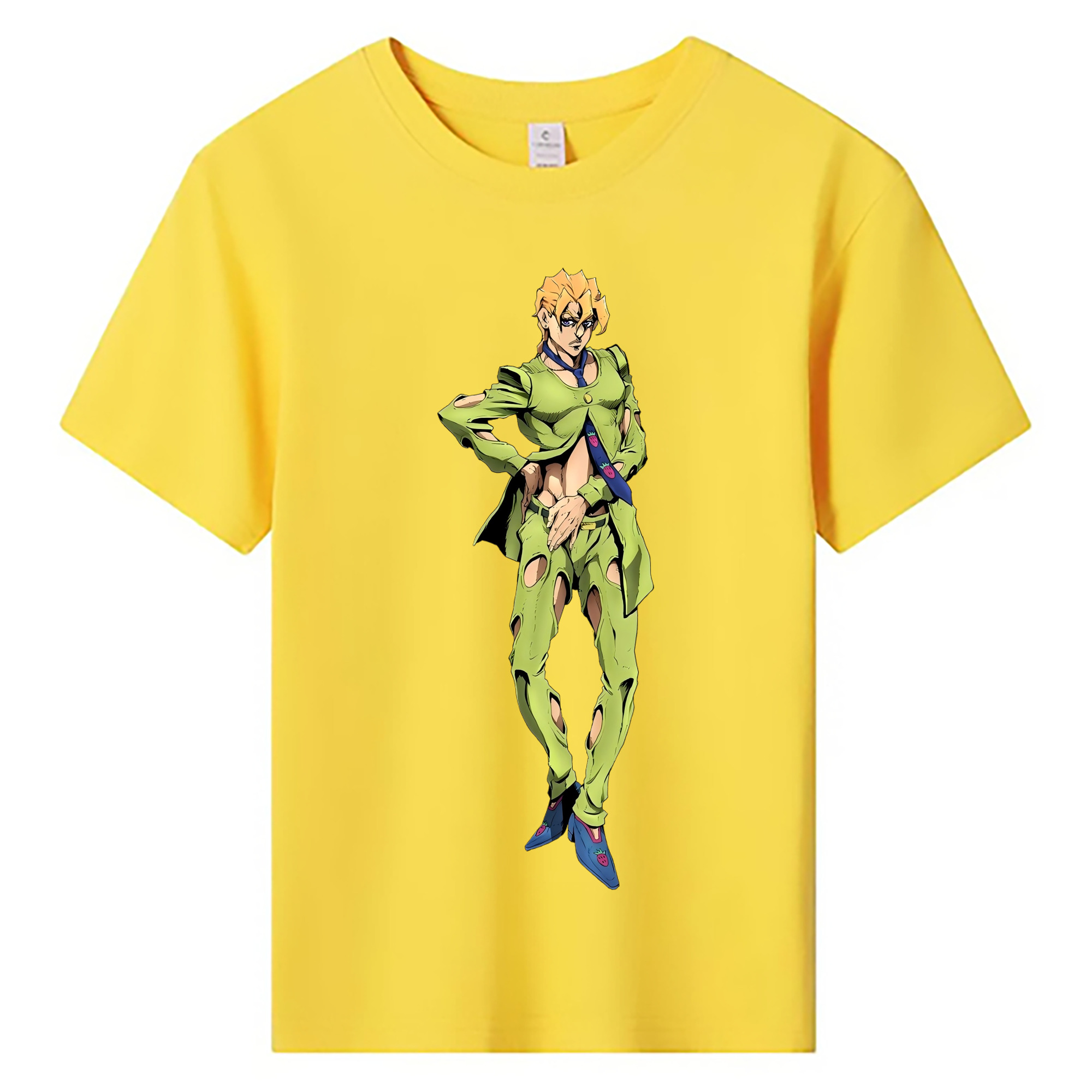 （画像用） ジョジョの奇妙な冒険 パンナコッタ?フー JoJo's Bizarre Adventure Pannacotta Fugo 綿100％キッズTシャツ（フロントプリント）