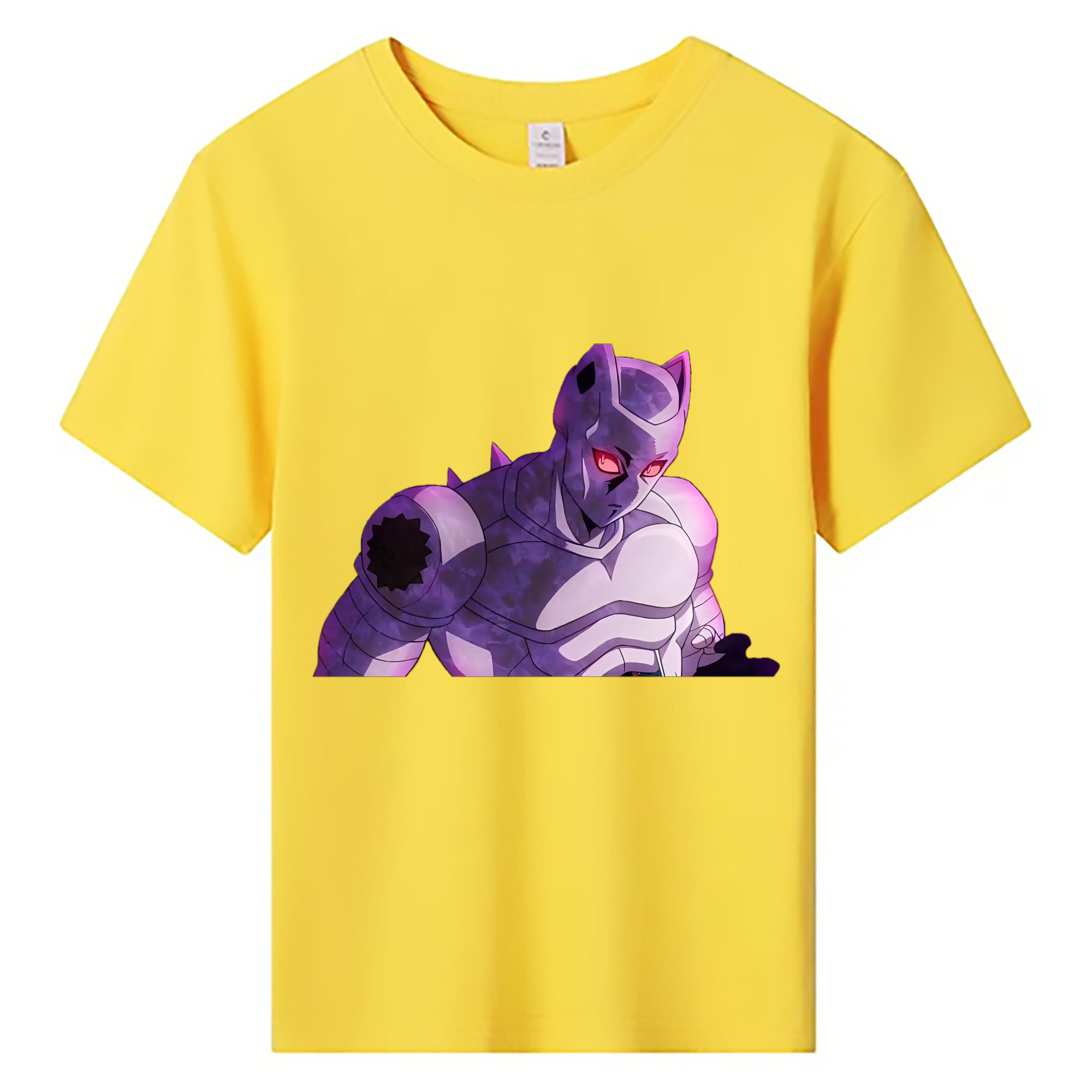 （画像用） ジョジョの奇妙な冒険 きら よしかげ JoJo's Bizarre Adventure Kira Yoshikage 綿100％キッズTシャツ（フロントプリント）