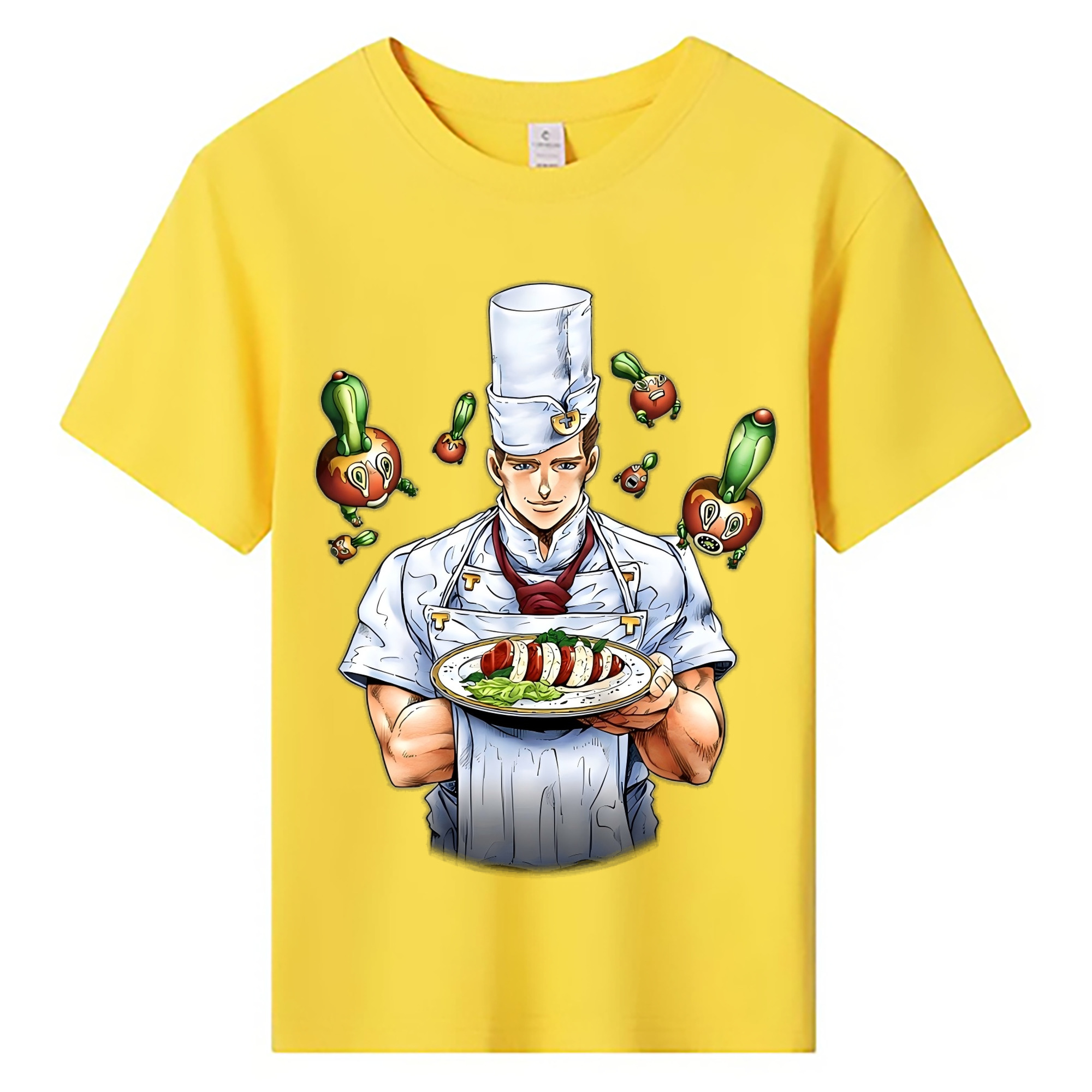 （画像用） ジョジョの奇妙な冒険 Tonio Trussardi JoJo's Bizarre Adventure トニオ?トラッサルディ 綿100％キッズTシャツ（フロントプリント）