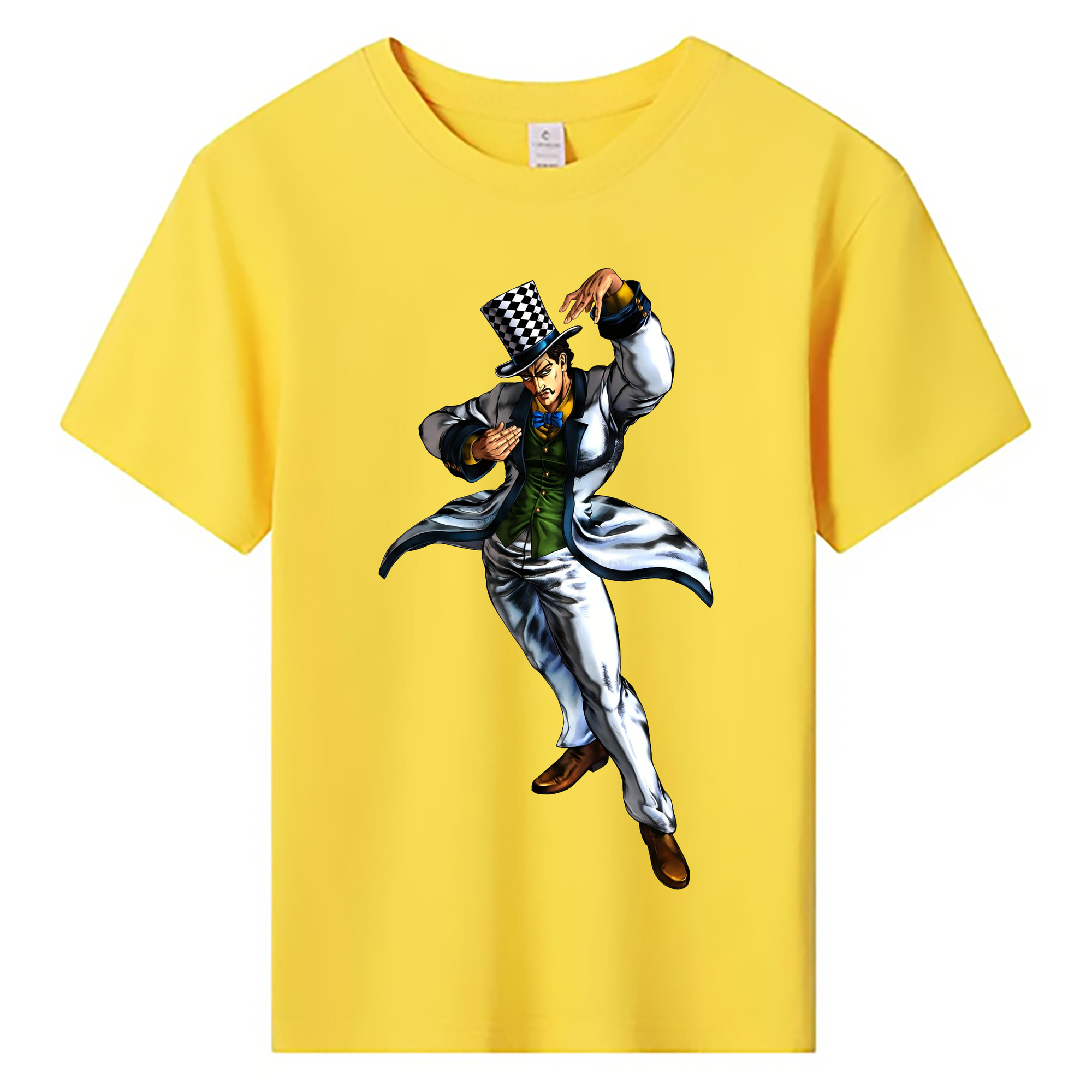（画像用） ジョジョの奇妙な冒険 ウィル?アントニオ?ツェペリ JoJo's Bizarre Adventure Will Anthonio Zeppeli 綿100％キッズTシャツ（フロントプリント）