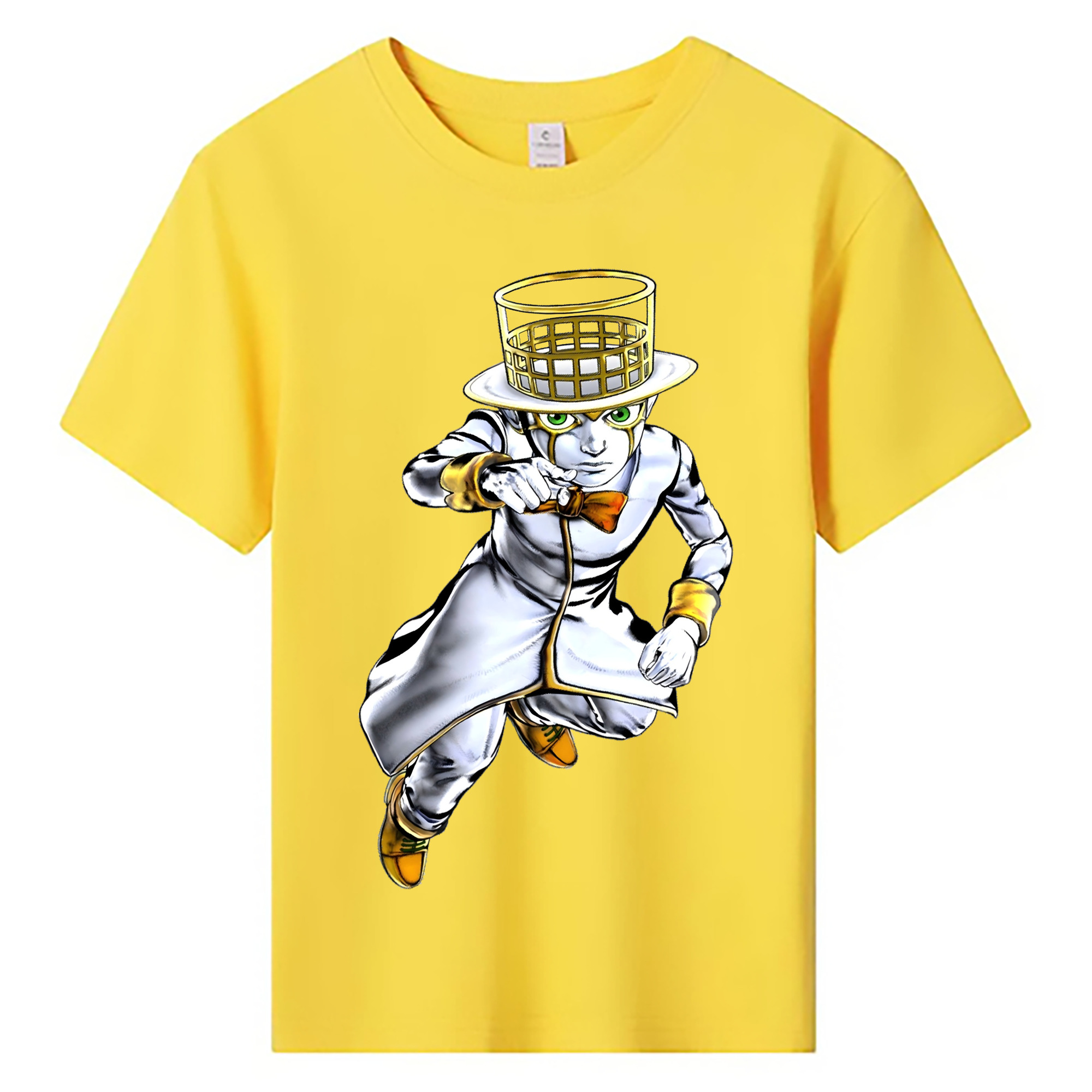 （画像用） ジョジョの奇妙な冒険 岸辺 露伴（きしべ ろはん） JoJo's Bizarre Adventure Rohan Kishibe 綿100％キッズTシャツ（フロントプリント）