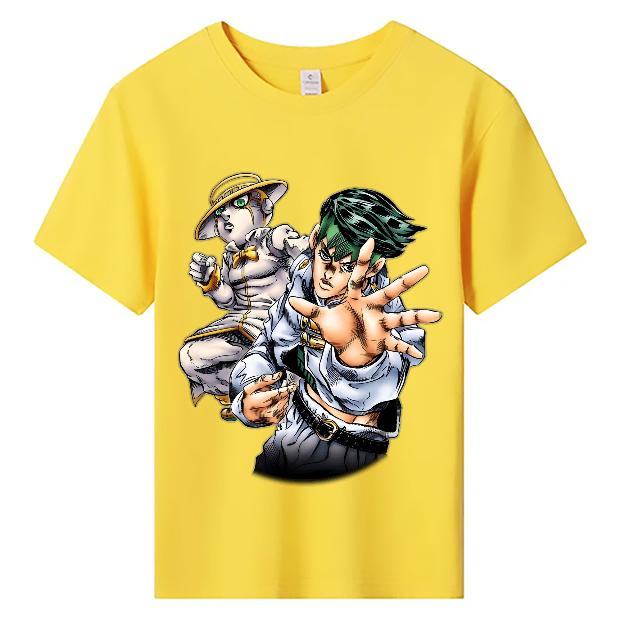 （画像用） ジョジョの奇妙な冒険 岸辺 露伴（きしべ ろはん） JoJo's Bizarre Adventure Rohan Kishibe 綿100％キッズTシャツ（フロントプリント）