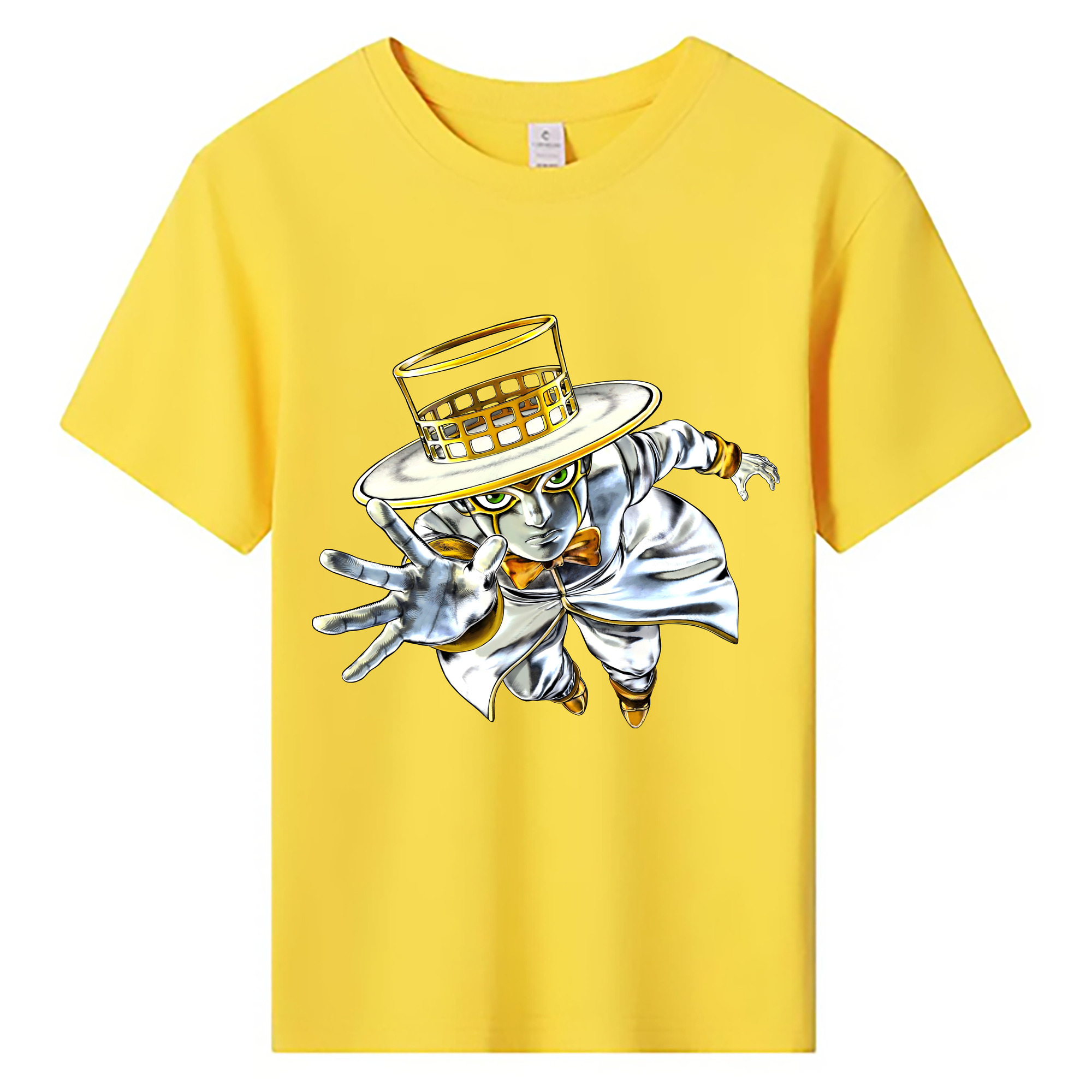 （画像用） ジョジョの奇妙な冒険 岸辺 露伴（きしべ ろはん） JoJo's Bizarre Adventure Rohan Kishibe 綿100％キッズTシャツ（フロントプリント）