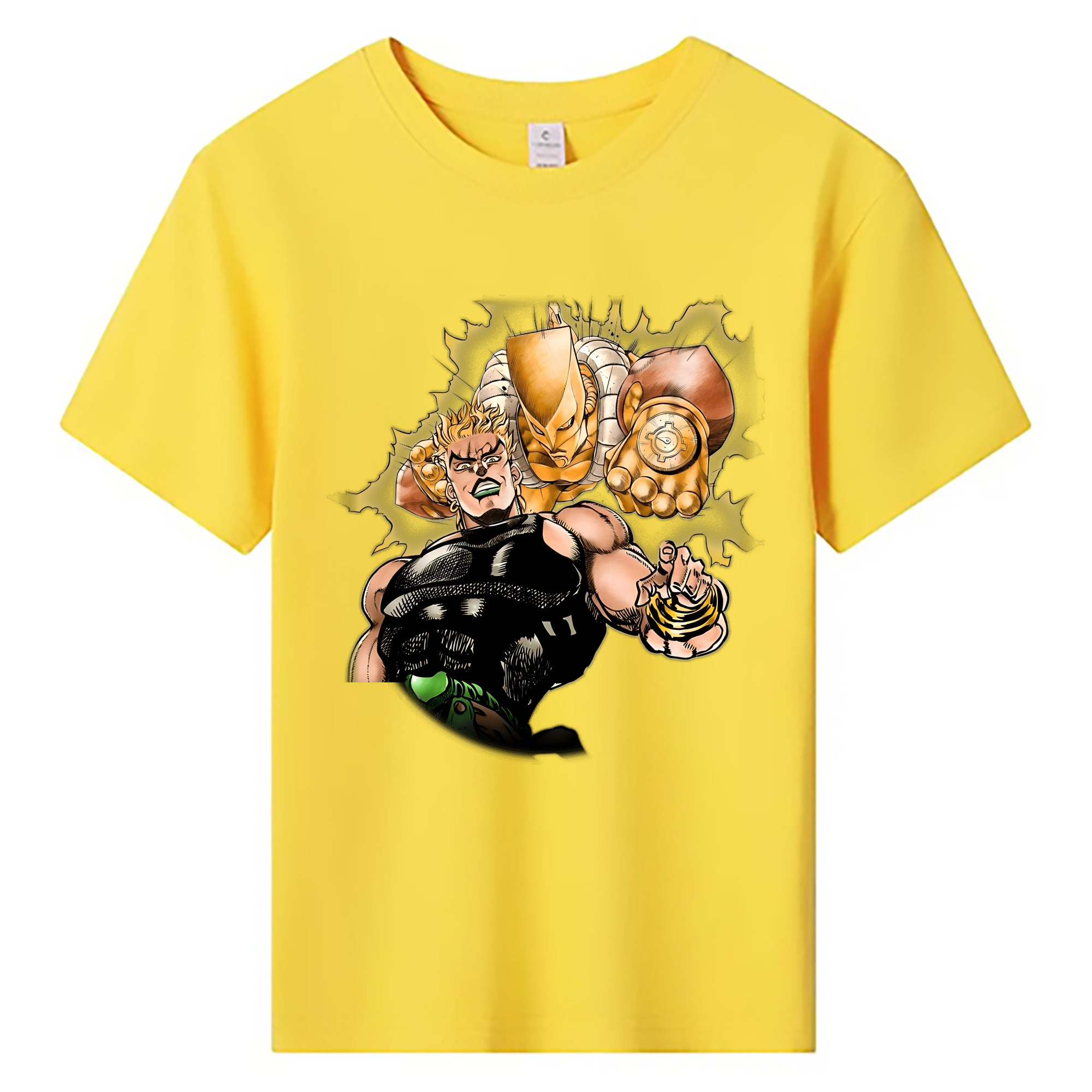 （画像用） ジョジョの奇妙な冒険 ディオ?ブランドー JoJo's Bizarre Adventure Dio Brando 綿100％キッズTシャツ（フロントプリント）