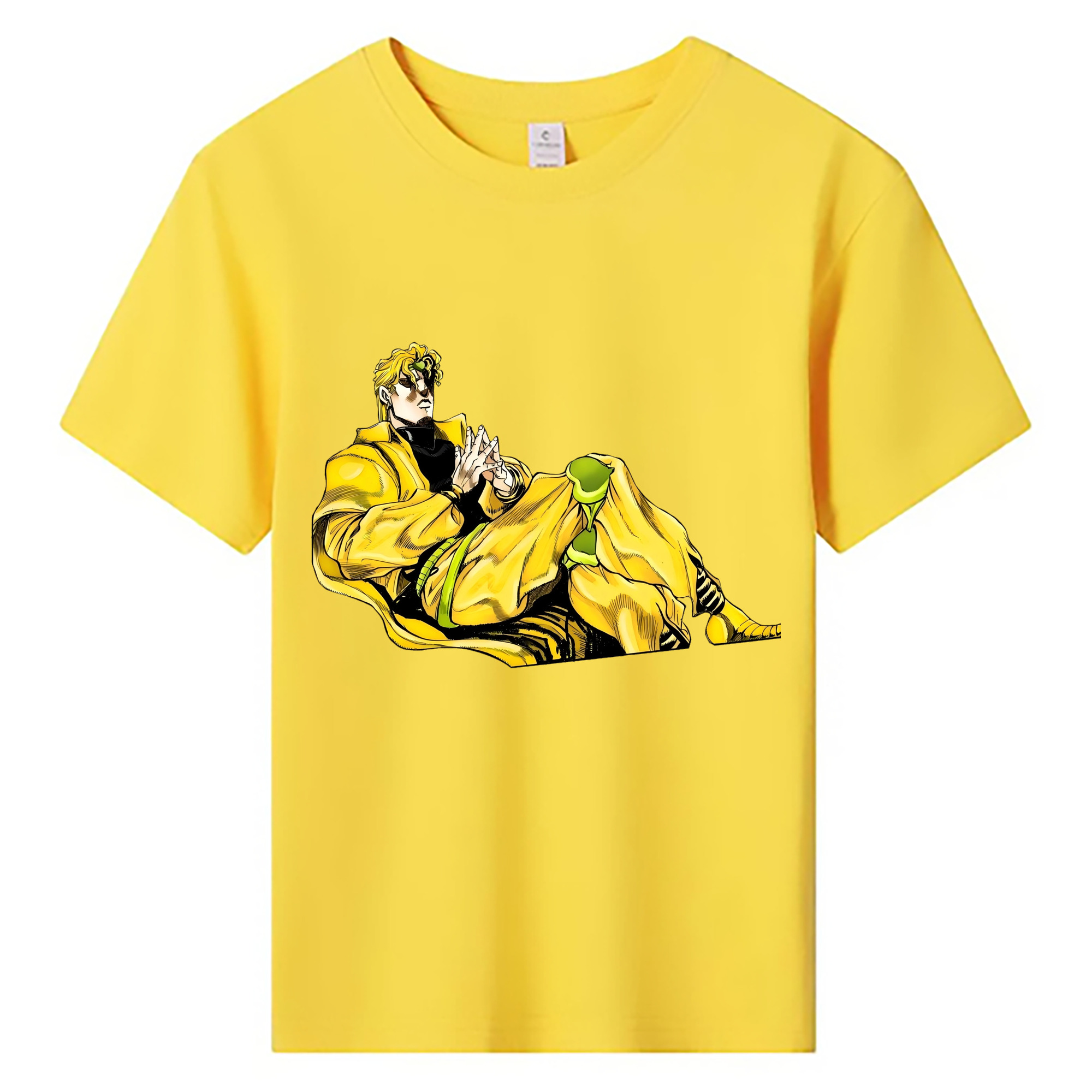 （画像用） ジョジョの奇妙な冒険 ディオ?ブランドー JoJo's Bizarre Adventure Dio Brando 綿100％キッズTシャツ（フロントプリント）