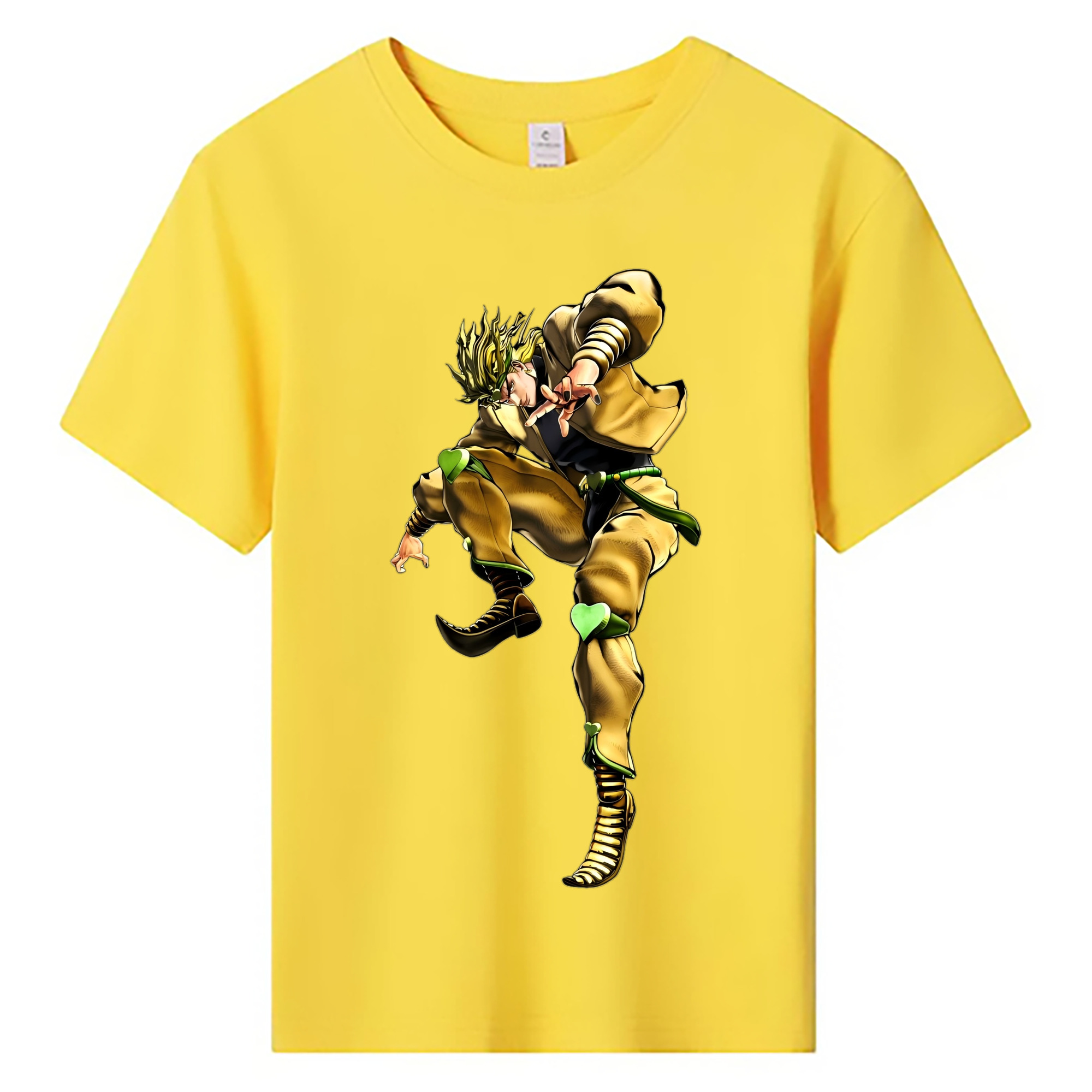 （画像用） ジョジョの奇妙な冒険 ディオ?ブランドー JoJo's Bizarre Adventure Dio Brando 綿100％キッズTシャツ（フロントプリント）