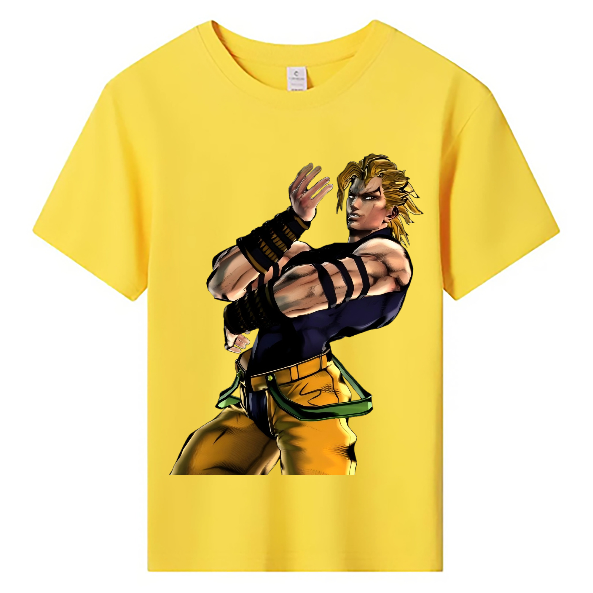 （画像用） ジョジョの奇妙な冒険 ディオ?ブランドー JoJo's Bizarre Adventure Dio Brando 綿100％キッズTシャツ（フロントプリント）