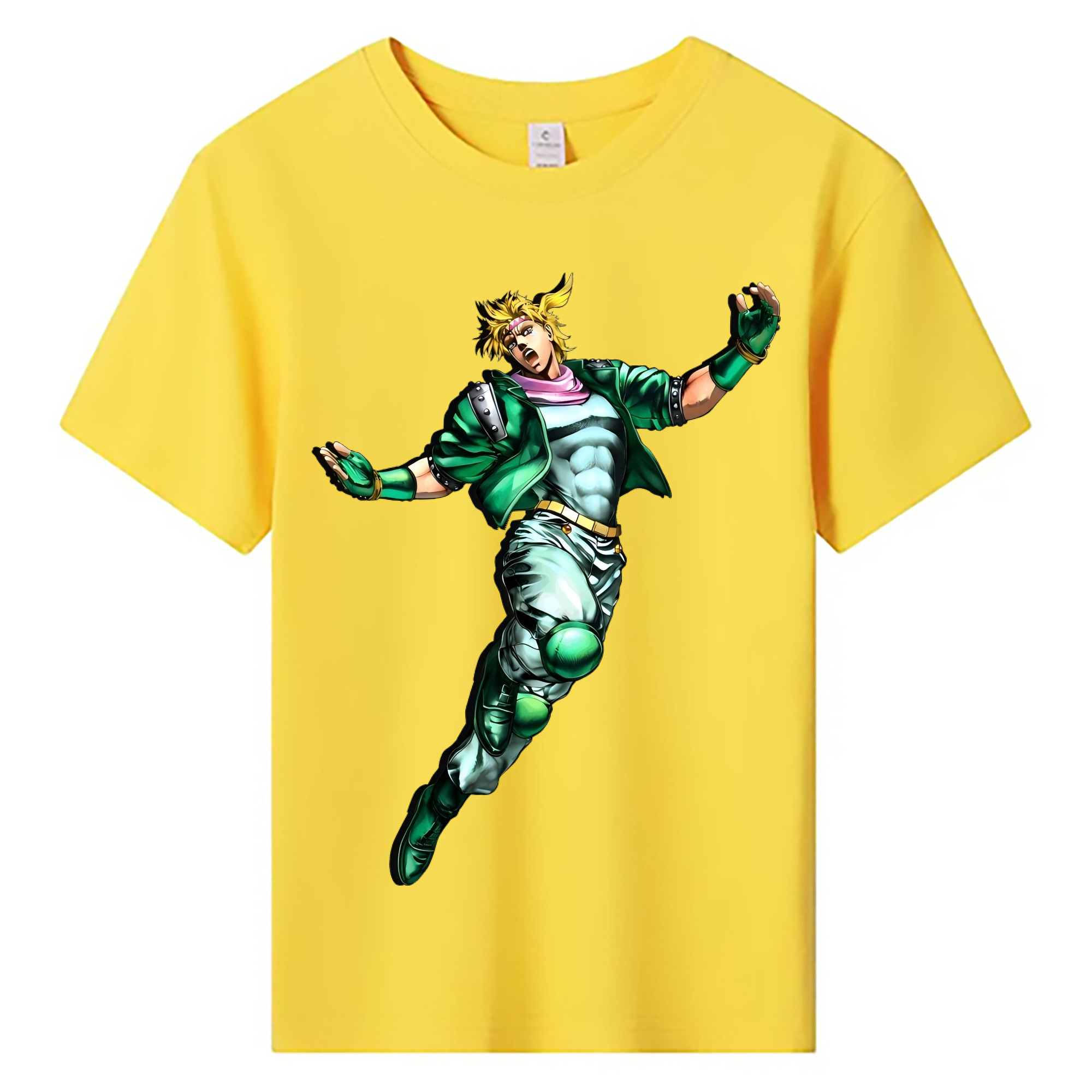 （画像用） ジョジョの奇妙な冒険 ディオ?ブランドー JoJo's Bizarre Adventure Dio Brando 綿100％キッズTシャツ（フロントプリント）
