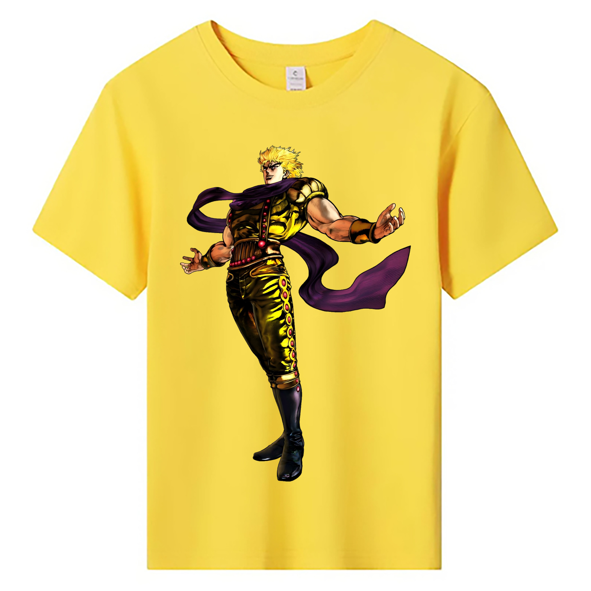 （画像用） ジョジョの奇妙な冒険 ディオ?ブランドー JoJo's Bizarre Adventure Dio Brando 綿100％キッズTシャツ（フロントプリント）