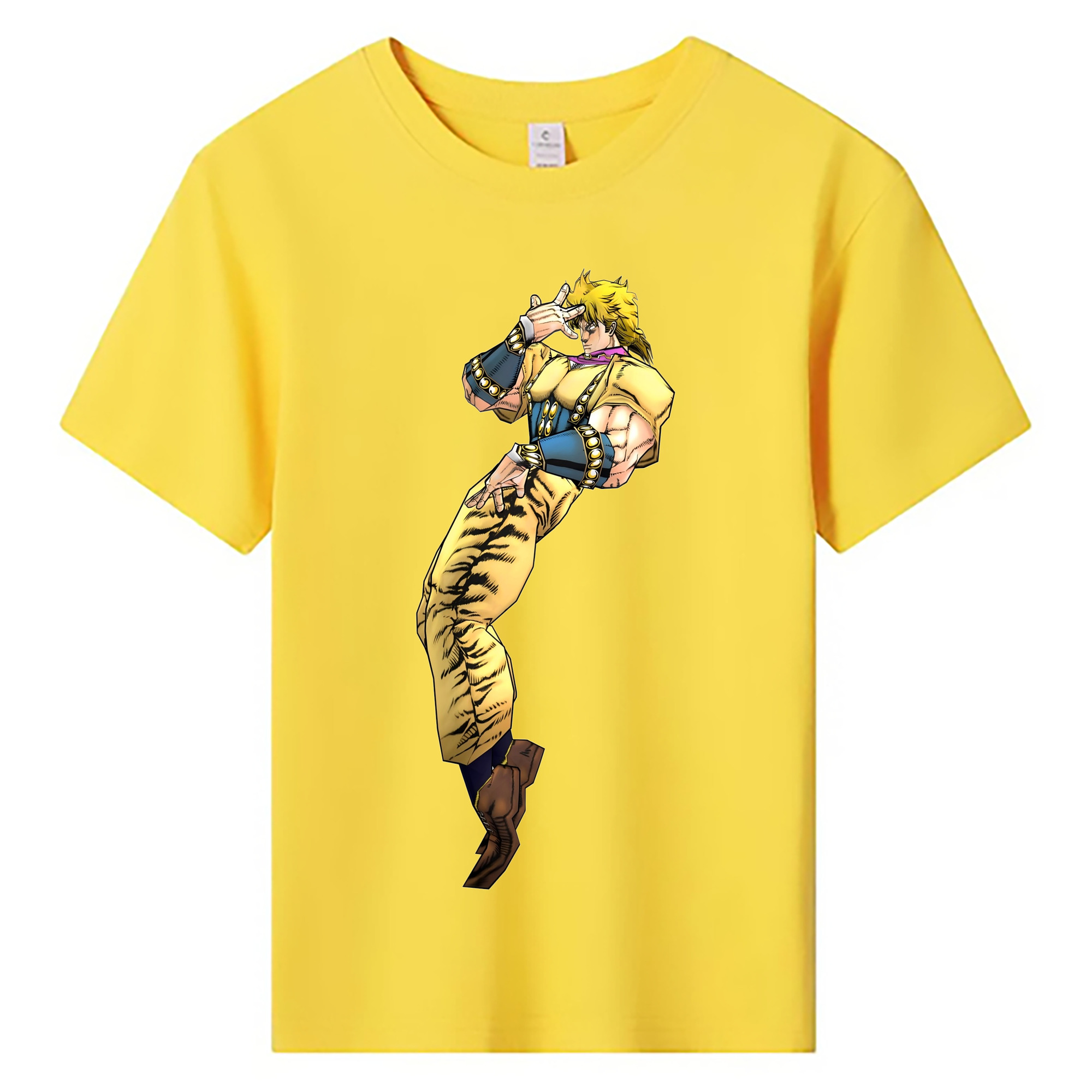（画像用） ジョジョの奇妙な冒険 ディオ?ブランドー JoJo's Bizarre Adventure Dio Brando 綿100％キッズTシャツ（フロントプリント）