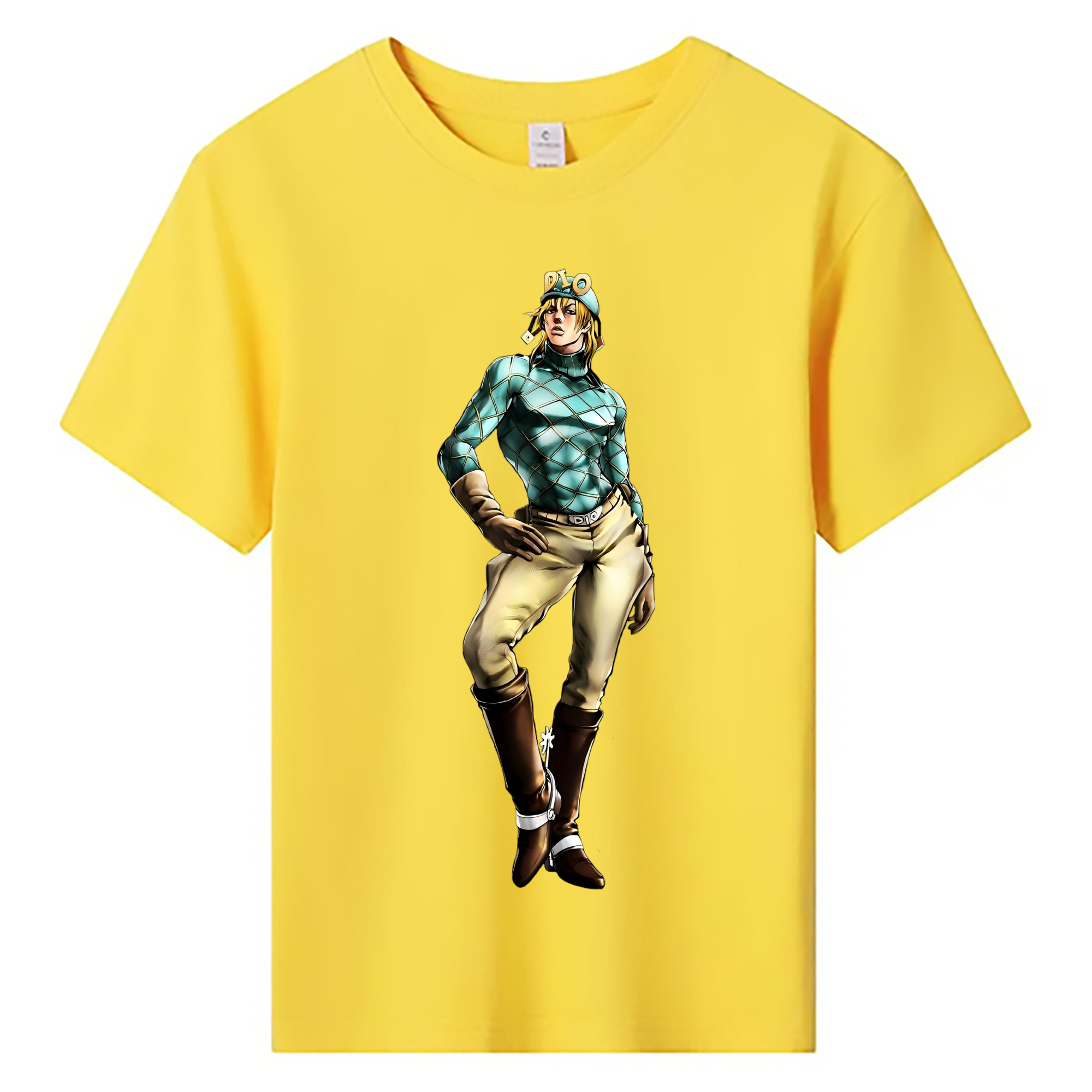（画像用） ジョジョの奇妙な冒険 ディオ?ブランドー JoJo's Bizarre Adventure Dio Brando 綿100％キッズTシャツ（フロントプリント）