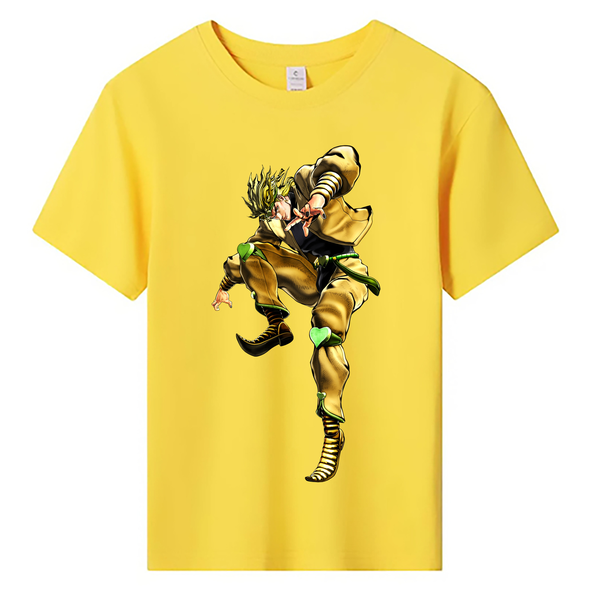 （画像用） ジョジョの奇妙な冒険 ディオ?ブランドー JoJo's Bizarre Adventure Dio Brando 綿100％キッズTシャツ（フロントプリント）