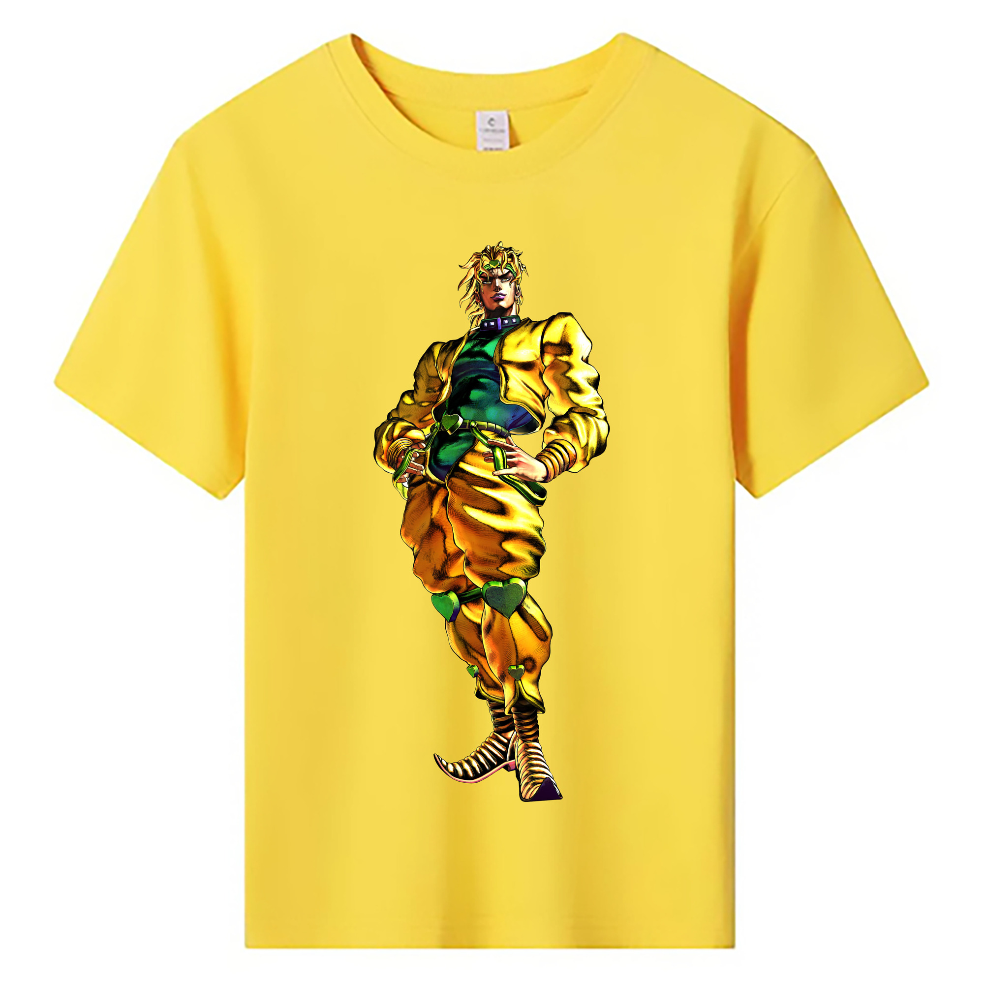 （画像用） ジョジョの奇妙な冒険 ディオ?ブランドー JoJo's Bizarre Adventure Dio Brando 綿100％キッズTシャツ（フロントプリント）