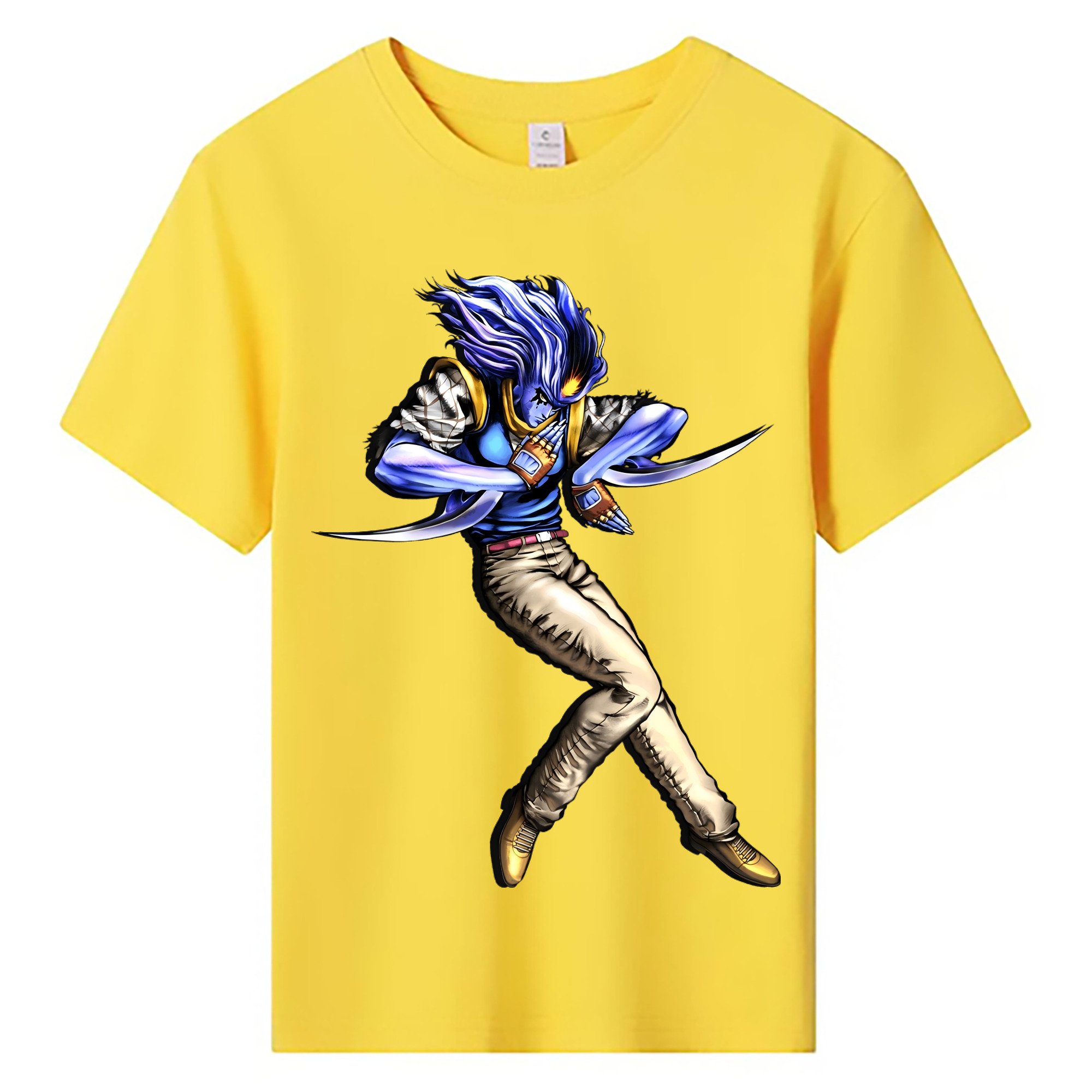 （画像用） ジョジョの奇妙な冒険 JoJo's Bizarre Adventure 綿100％キッズTシャツ（フロントプリント）