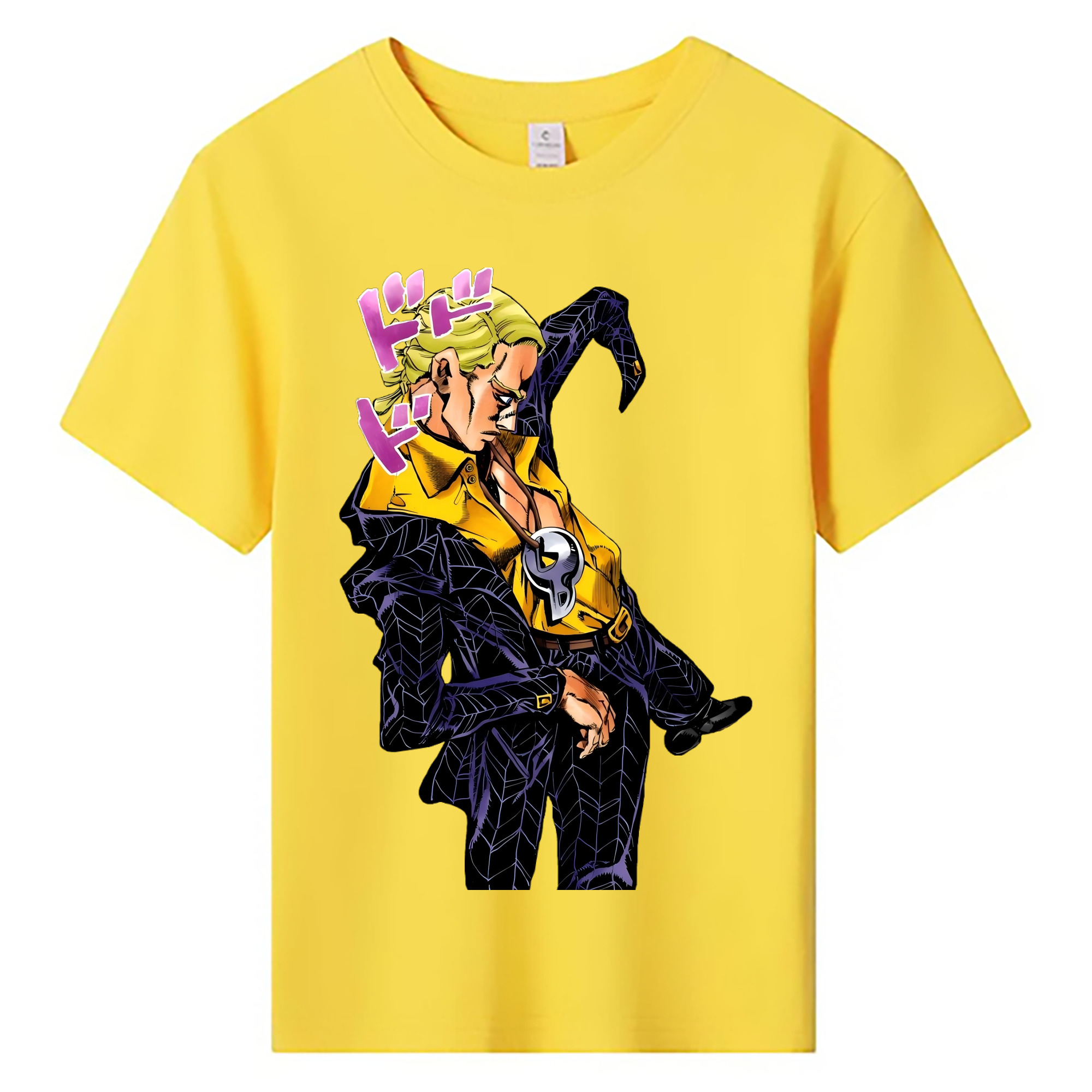 （画像用） ジョジョの奇妙な冒険 プロシュート JoJo's Bizarre Adventure Prosciutto 綿100％キッズTシャツ（フロントプリント）