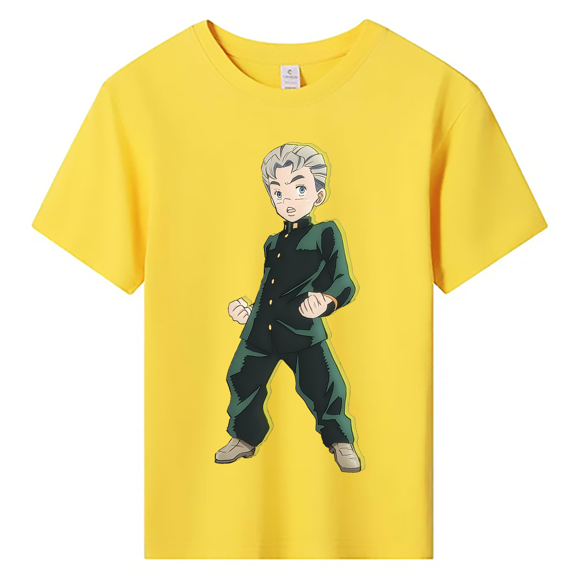 （画像用） ジョジョの奇妙な冒険 広瀨康一 JoJo's Bizarre Adventure Hirose Koichi 綿100％キッズTシャツ（フロントプリント）