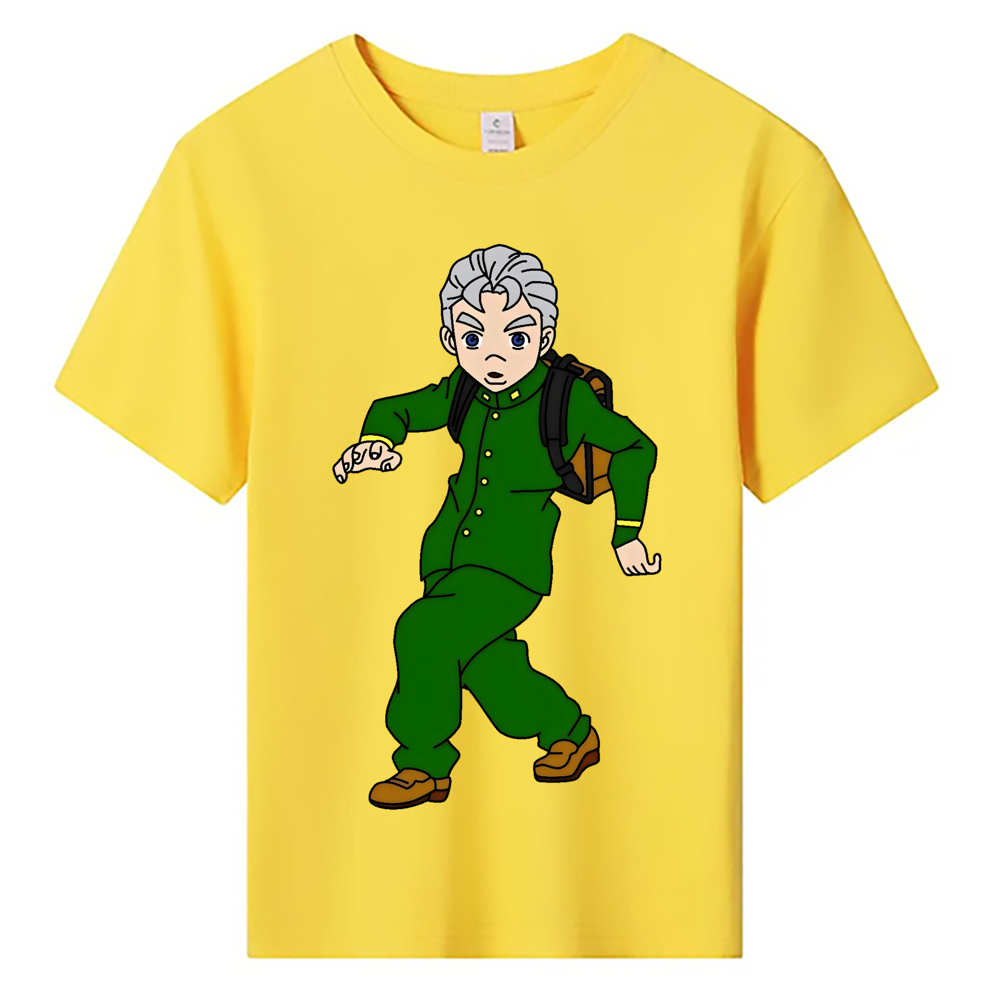 （画像用） ジョジョの奇妙な冒険 広瀨康一 JoJo's Bizarre Adventure Hirose Koichi 綿100％キッズTシャツ（フロントプリント）