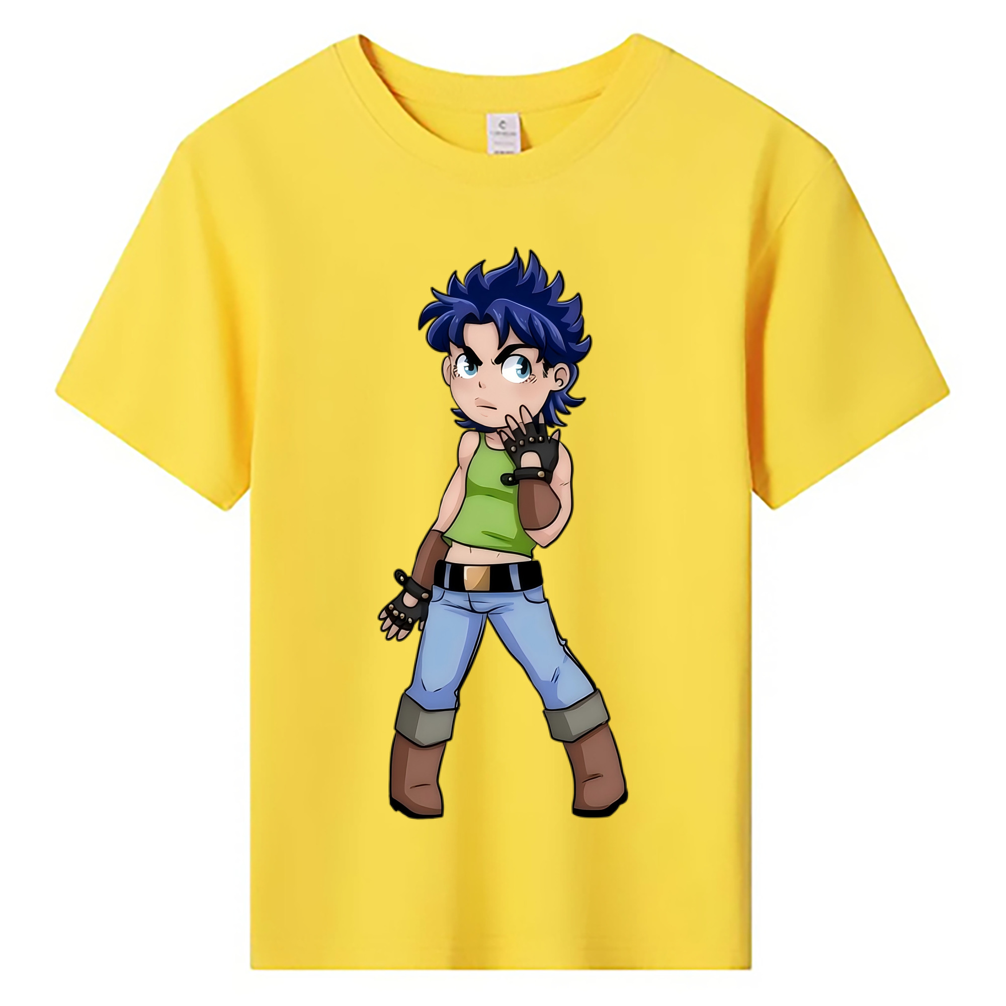 （画像用） ジョジョの奇妙な冒険 広瀨康一 JoJo's Bizarre Adventure Hirose Koichi 綿100％キッズTシャツ（フロントプリント）