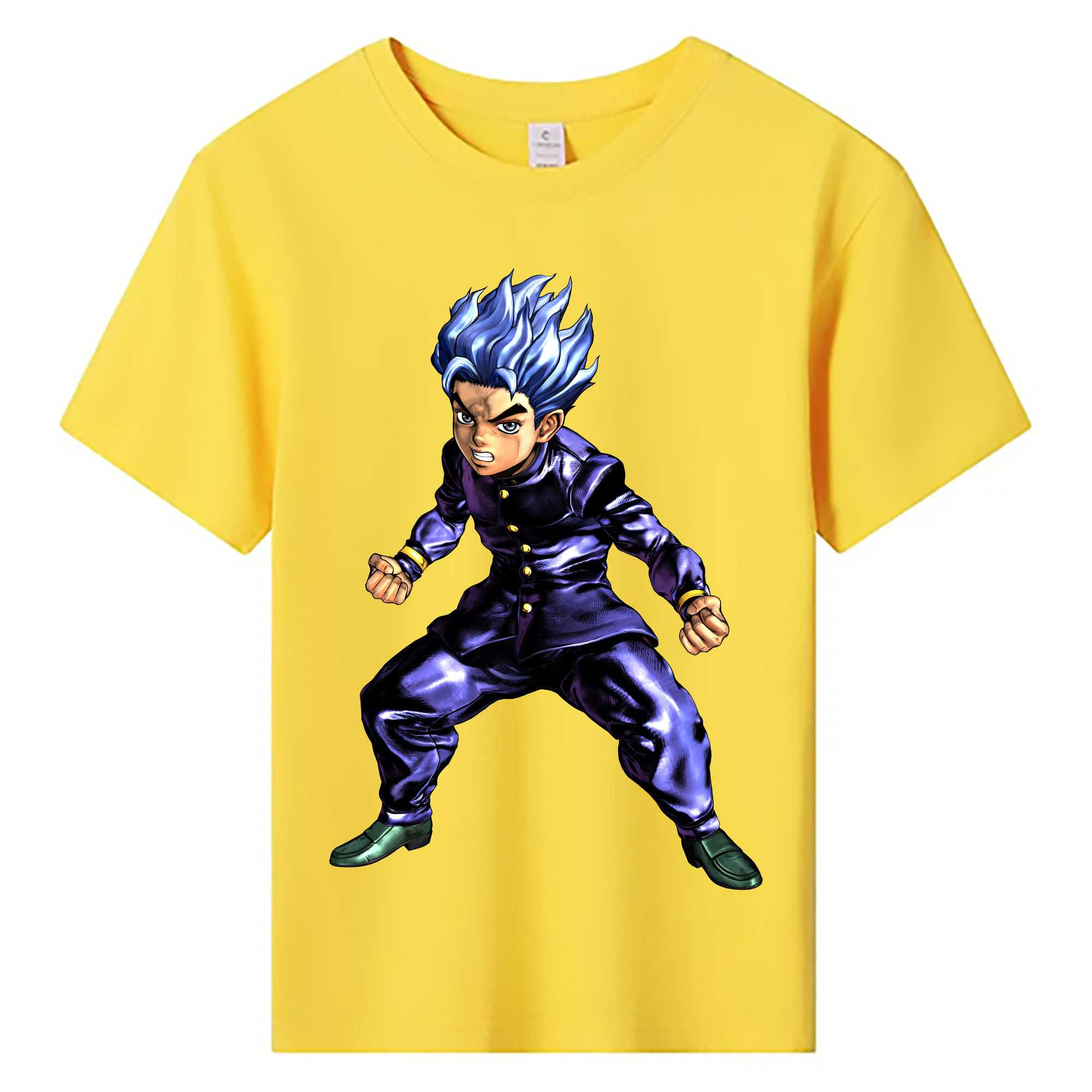 （画像用） ジョジョの奇妙な冒険 広瀨康一 JoJo's Bizarre Adventure Hirose Koichi 綿100％キッズTシャツ（フロントプリント）