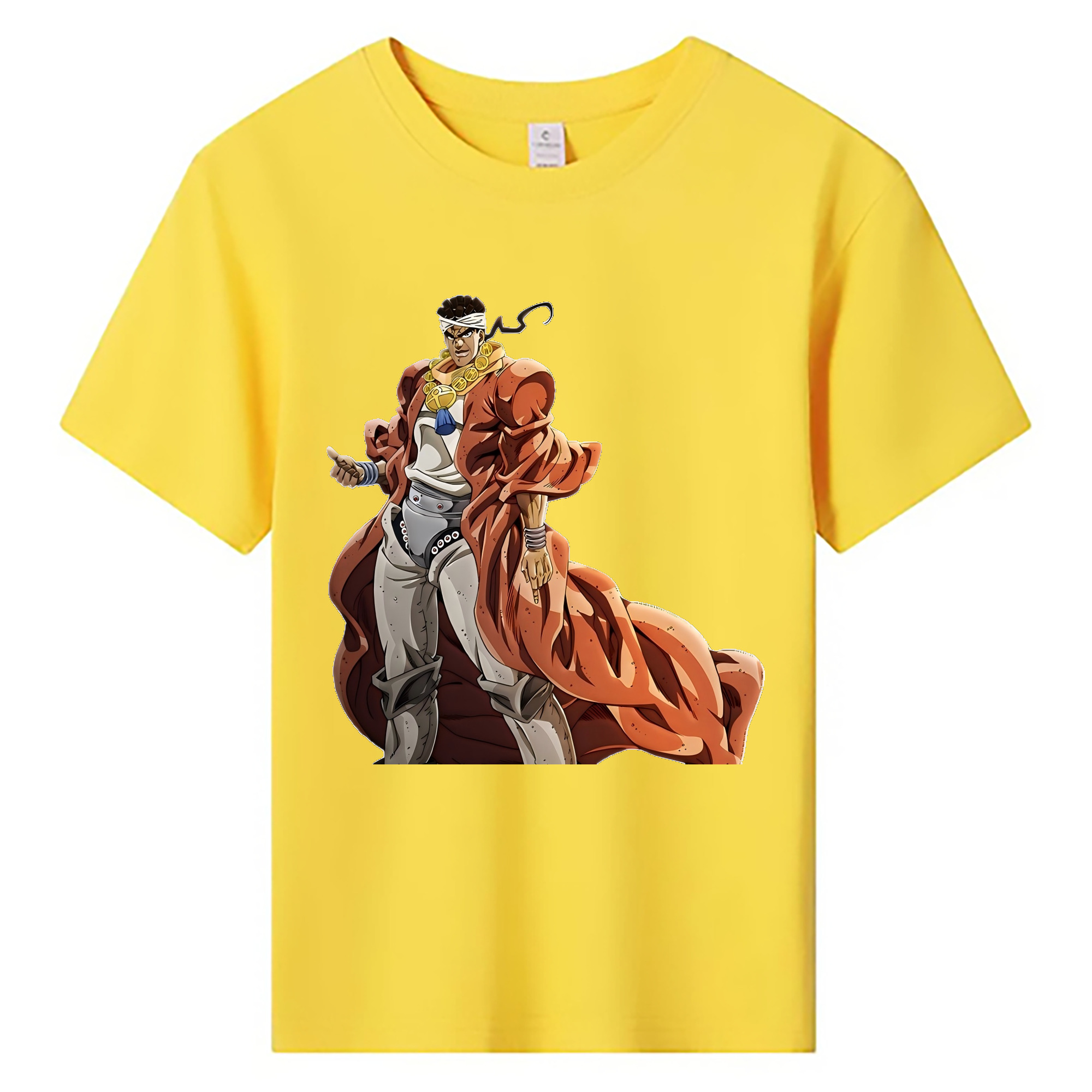 （画像用） ジョジョの奇妙な冒険 ムハンマド?アブドゥル JoJo's Bizarre Adventure Muhammad Avdol 綿100％キッズTシャツ（フロントプリント）