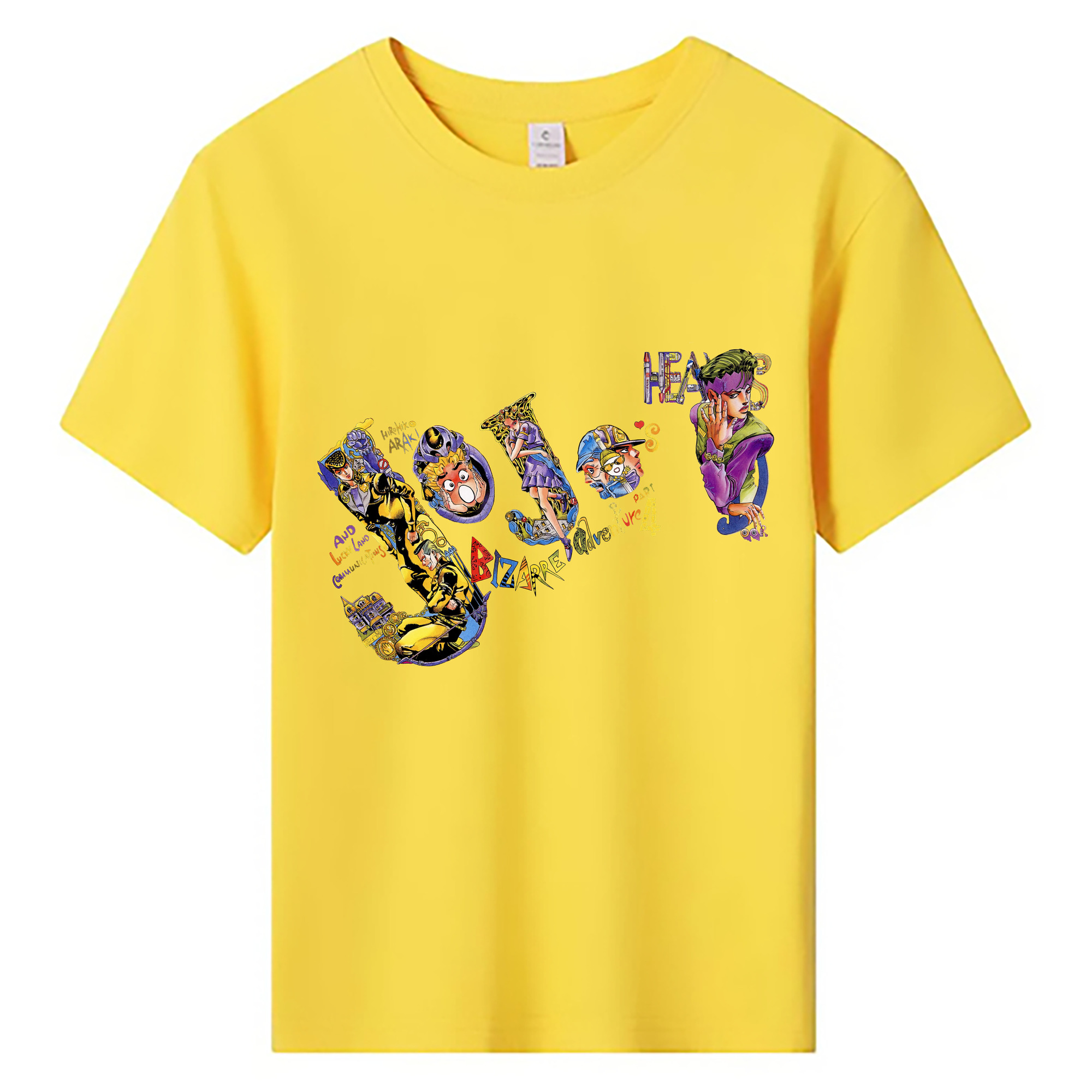 （画像用） ジョジョの奇妙な冒険 JoJo's Bizarre Adventure 綿100％キッズTシャツ（フロントプリント）