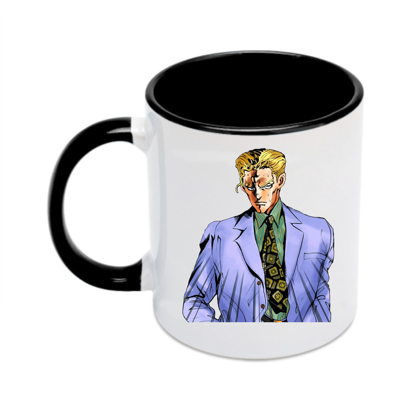（画像用） ジョジョの奇妙な冒険 きら よしかげ JoJo's Bizarre Adventure Kira Yoshikage カラーマグカップ