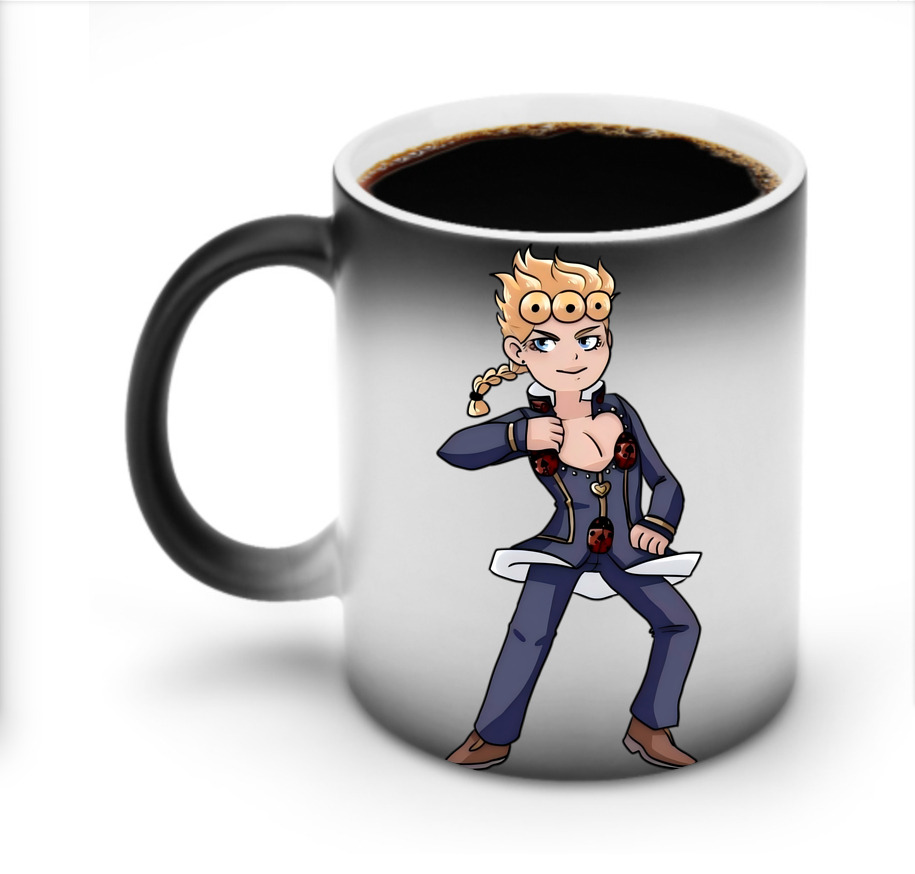 （画像用） ジョジョの奇妙な冒険 ジョルノ?ジョバァーナ JoJo's Bizarre Adventure Giorno Giovanna 温度変色マグカップ