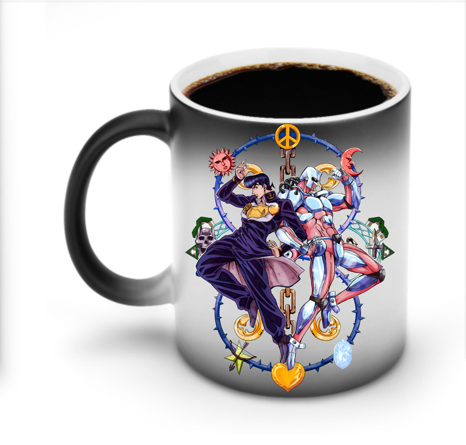 （画像用） ジョジョの奇妙な冒険 ひがしかた じょうすけ JoJo's Bizarre Adventure Higashikata Josuke 温度変色マグカップ