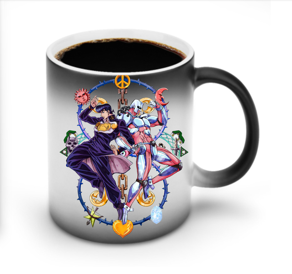 （画像用） ジョジョの奇妙な冒険 ひがしかた じょうすけ JoJo's Bizarre Adventure Higashikata Josuke 温度変色マグカップ