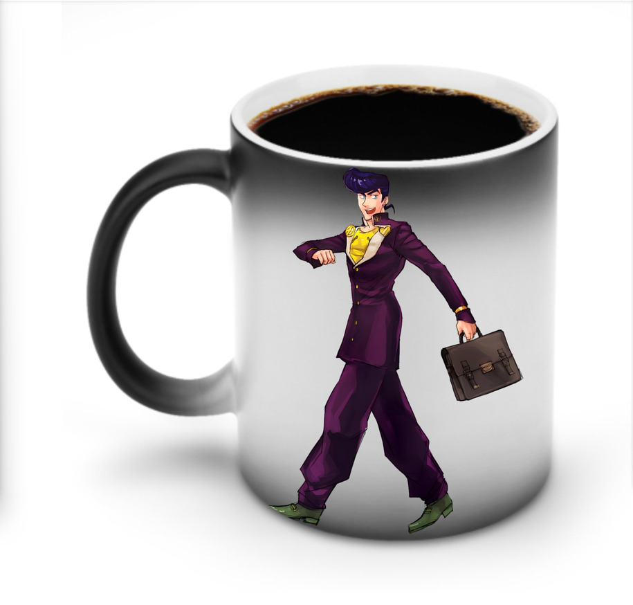（画像用） ジョジョの奇妙な冒険 ひがしかた じょうすけ JoJo's Bizarre Adventure Higashikata Josuke 温度変色マグカップ