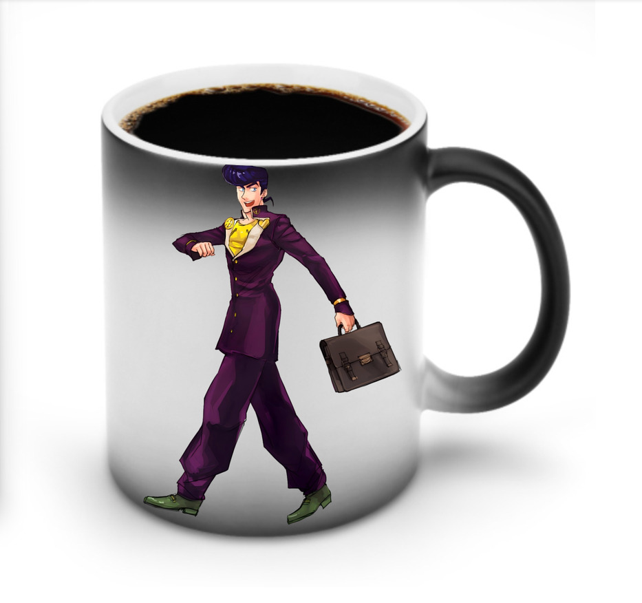 （画像用） ジョジョの奇妙な冒険 ひがしかた じょうすけ JoJo's Bizarre Adventure Higashikata Josuke 温度変色マグカップ