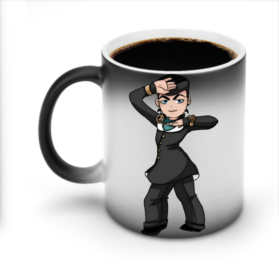 （画像用） ジョジョの奇妙な冒険 ひがしかた じょうすけ JoJo's Bizarre Adventure Higashikata Josuke 温度変色マグカップ