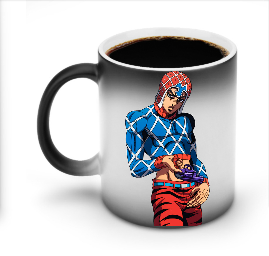 （画像用） ジョジョの奇妙な冒険 グイード?ミスタ JoJo's Bizarre Adventure Guido Mista 温度変色マグカップ