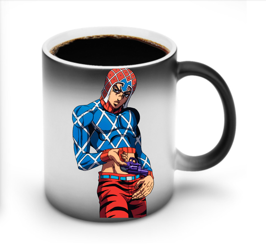 （画像用） ジョジョの奇妙な冒険 グイード?ミスタ JoJo's Bizarre Adventure Guido Mista 温度変色マグカップ
