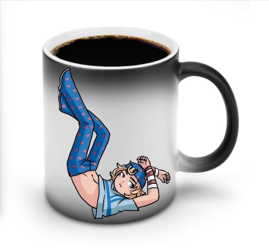 （画像用） ジョジョの奇妙な冒険 グイード?ミスタ JoJo's Bizarre Adventure Guido Mista 温度変色マグカップ