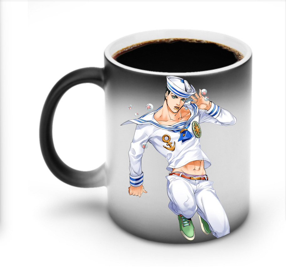 （画像用） ジョジョの奇妙な冒険 東方定助 JoJo's Bizarre Adventure Higashikata Josuke 温度変色マグカップ