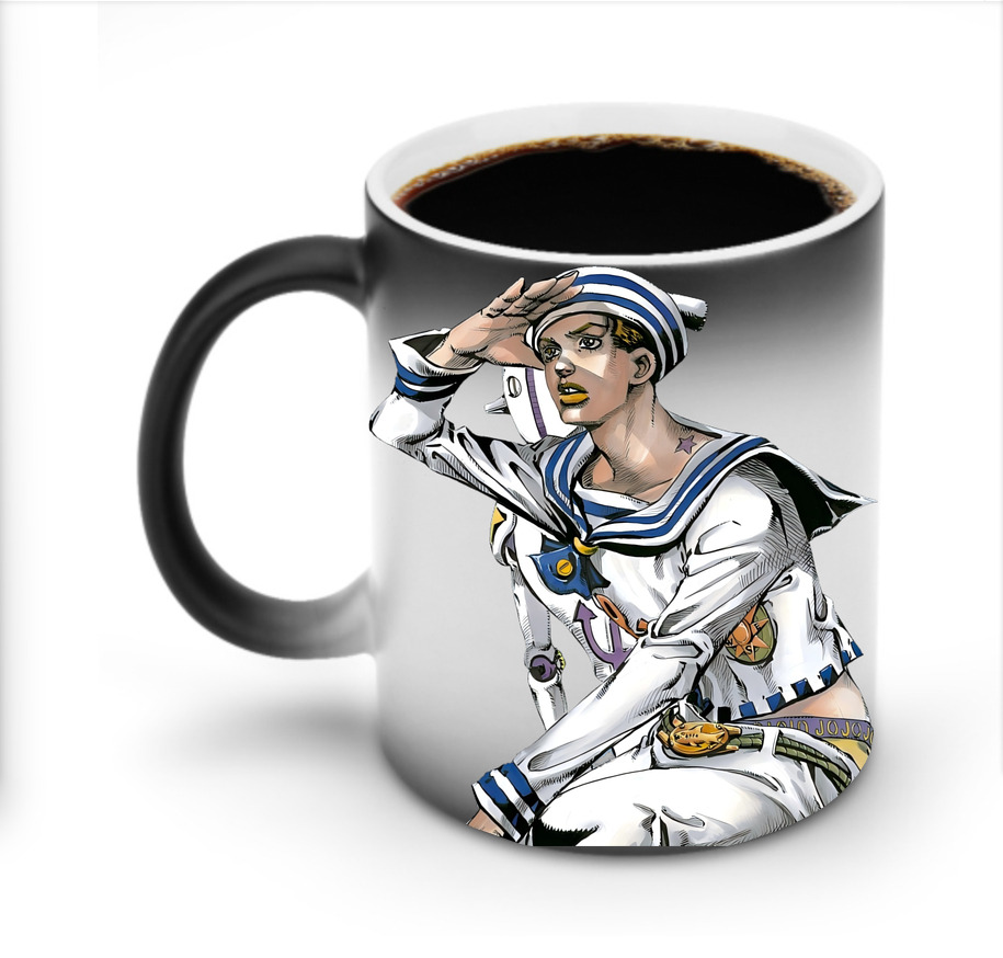 （画像用） ジョジョの奇妙な冒険 東方定助 JoJo's Bizarre Adventure Higashikata Josuke 温度変色マグカップ