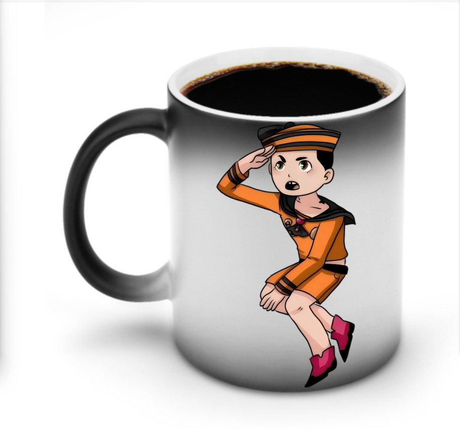 （画像用） ジョジョの奇妙な冒険 東方定助 JoJo's Bizarre Adventure Higashikata Josuke 温度変色マグカップ