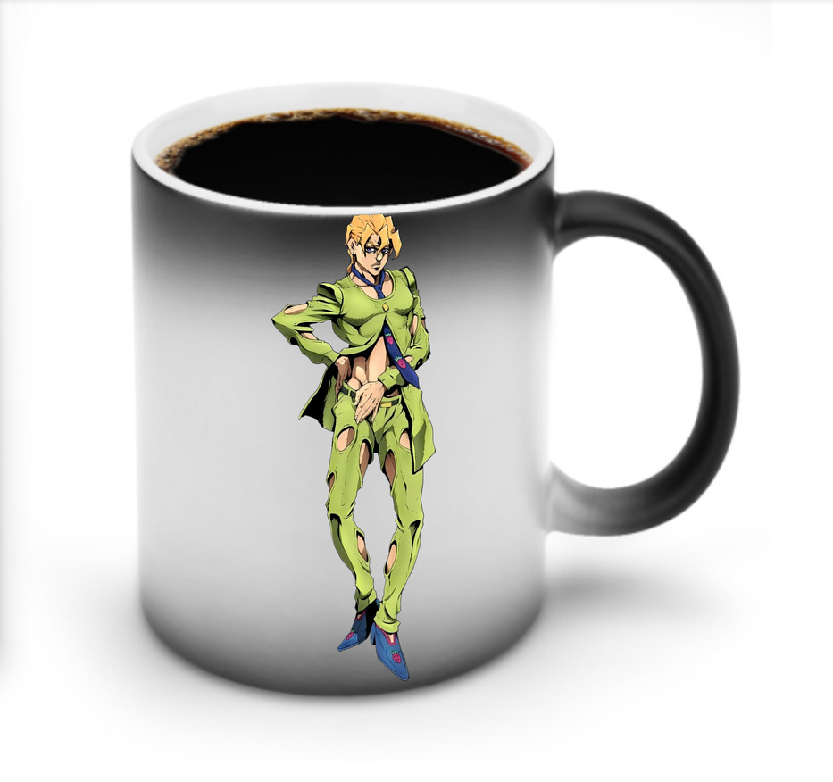 （画像用） ジョジョの奇妙な冒険 パンナコッタ?フー JoJo's Bizarre Adventure Pannacotta Fugo 温度変色マグカップ