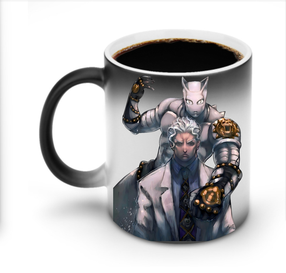 （画像用） ジョジョの奇妙な冒険 きら よしかげ JoJo's Bizarre Adventure Kira Yoshikage 温度変色マグカップ