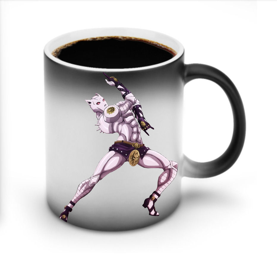 （画像用） ジョジョの奇妙な冒険 きら よしかげ JoJo's Bizarre Adventure Kira Yoshikage 温度変色マグカップ