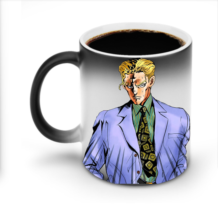 （画像用） ジョジョの奇妙な冒険 きら よしかげ JoJo's Bizarre Adventure Kira Yoshikage 温度変色マグカップ