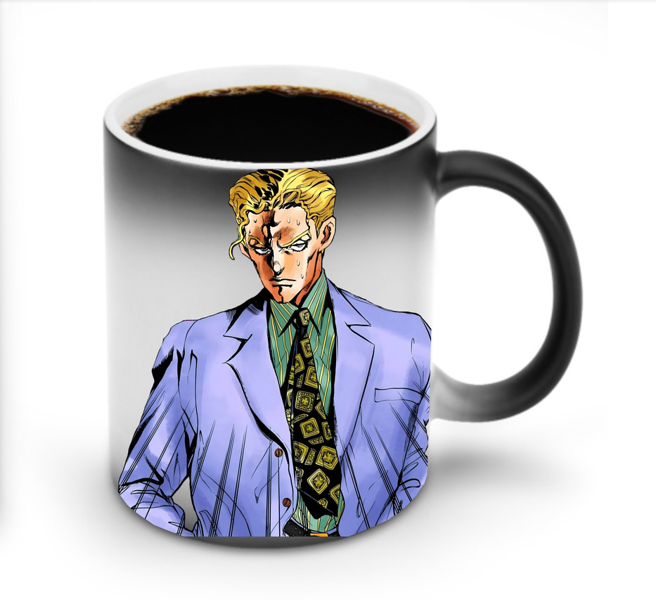 （画像用） ジョジョの奇妙な冒険 きら よしかげ JoJo's Bizarre Adventure Kira Yoshikage 温度変色マグカップ